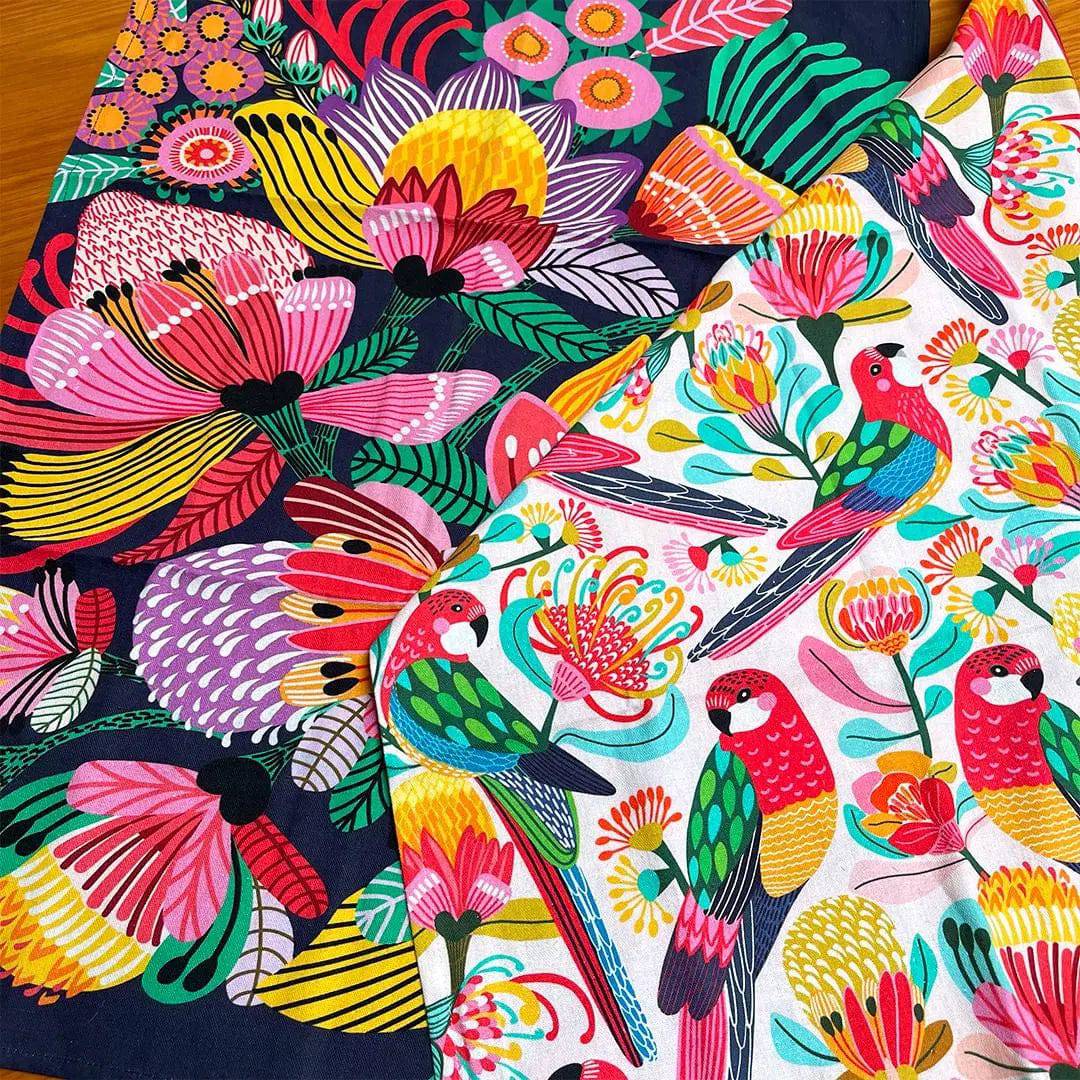 Premium Eden Paradise Tea Towel Set - 100% Cotton Absorbent Kitchen Towels (Set of 6) - Perfect for Drying Dishes, Cleaning Countertops & Decorating Your Kitchen