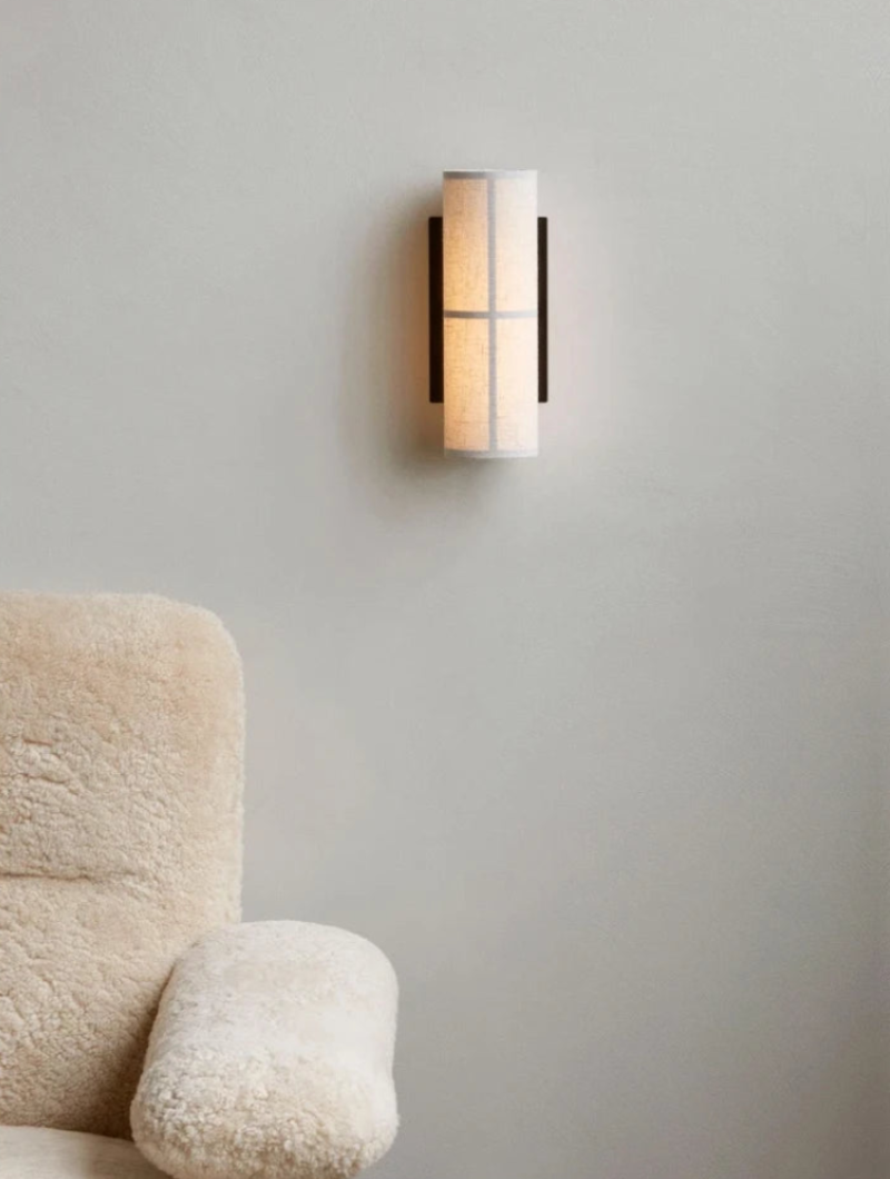 Lina Woven Fabric Wall Lamp - Modern Handwoven Rattan Light Fixture for Bedroom, Living Room & Nursery - Soft Ambient Lighting for Cozy Home Decor