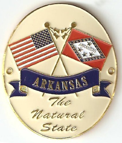 Arkansas & USA Flag Hiking Stick Medallion - Durable Outdoor Walking Staff Accessory for Hikers, Campers & Nature Enthusiasts - Perfect for Hiking Trails, National Parks & The Natural State Adventures