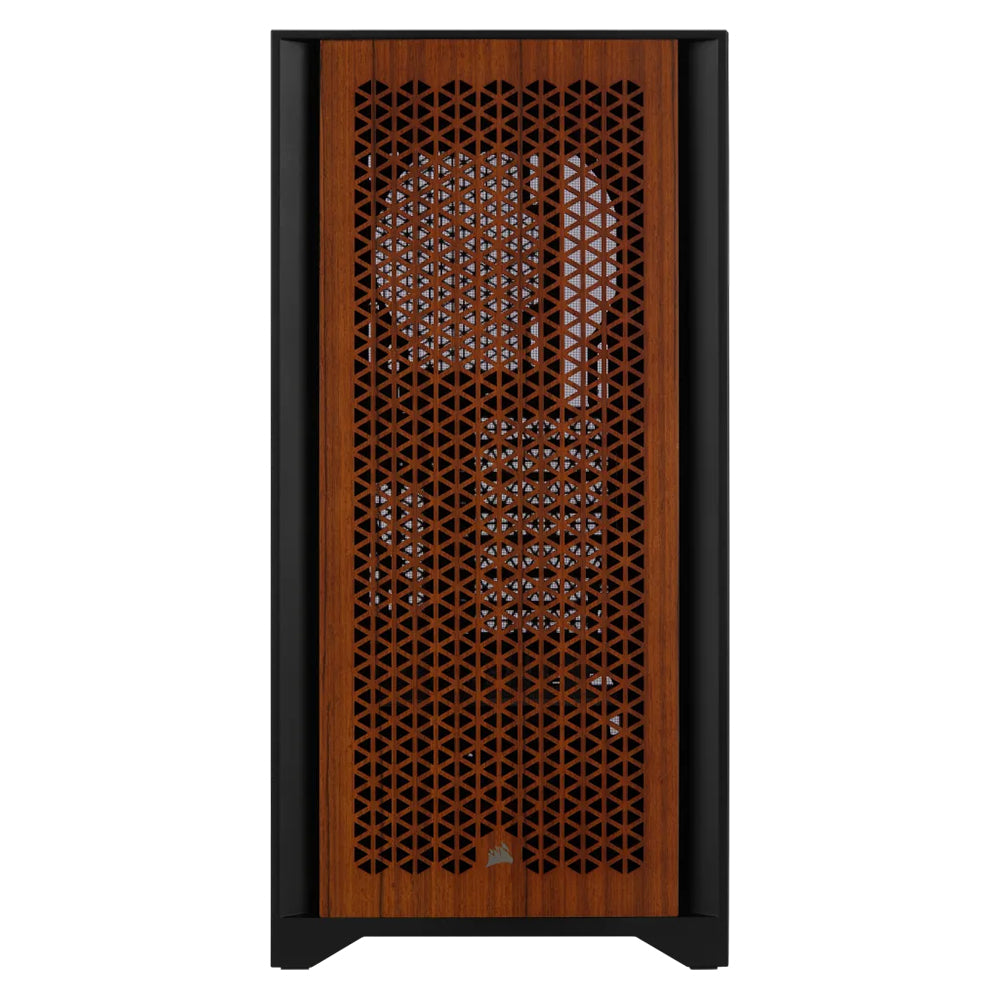 Corsair 4000D Airflow Tempered Glass Mid-Tower ATX PC Case - Premium Teak Front Panel for Enhanced Cooling | Perfect for Gaming Rigs & High-Performance Workstations