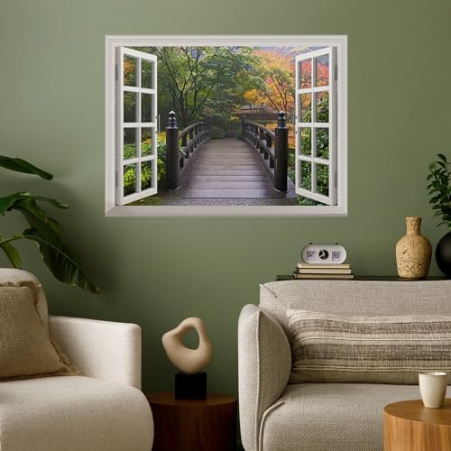 Bridge on a Japanese Garden