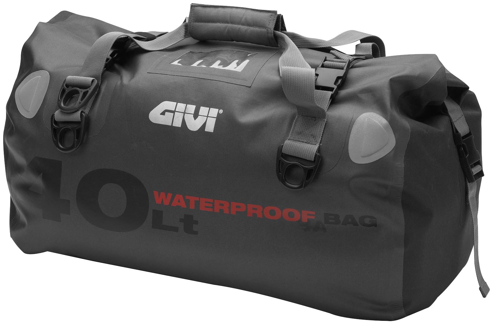 Givi WP400 Waterproof Motorcycle Roll Bag - Black | Durable Weatherproof Luggage for Touring & Commuting | Fits Most Bikes