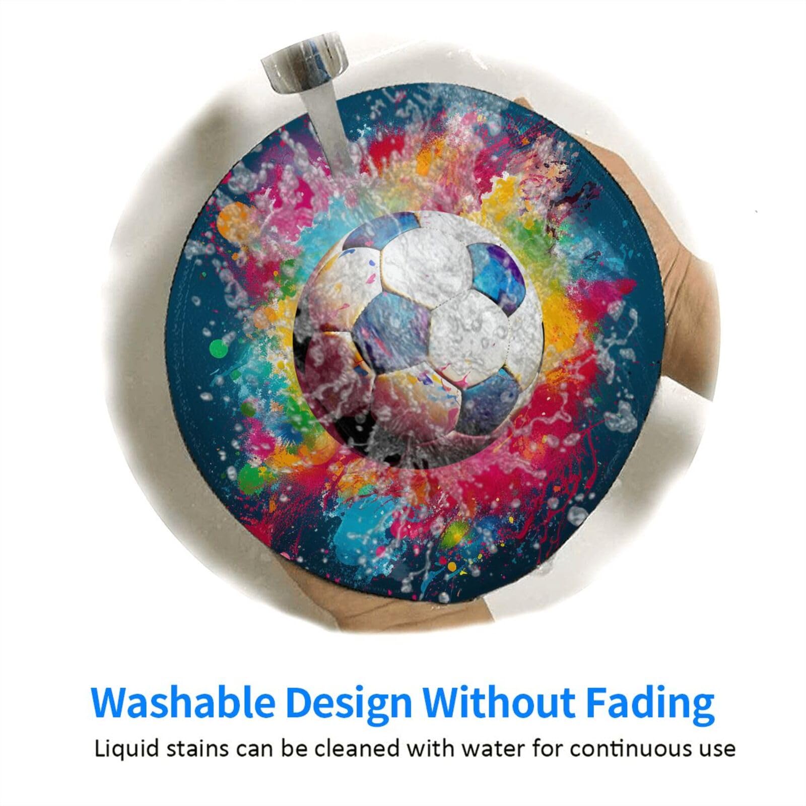 Vibrant Football Print Mouse Pad - Waterproof, Non-Slip Rubber Base Gaming Mousepad for PC & Laptop - Perfect for Office, Home & Gaming Setup