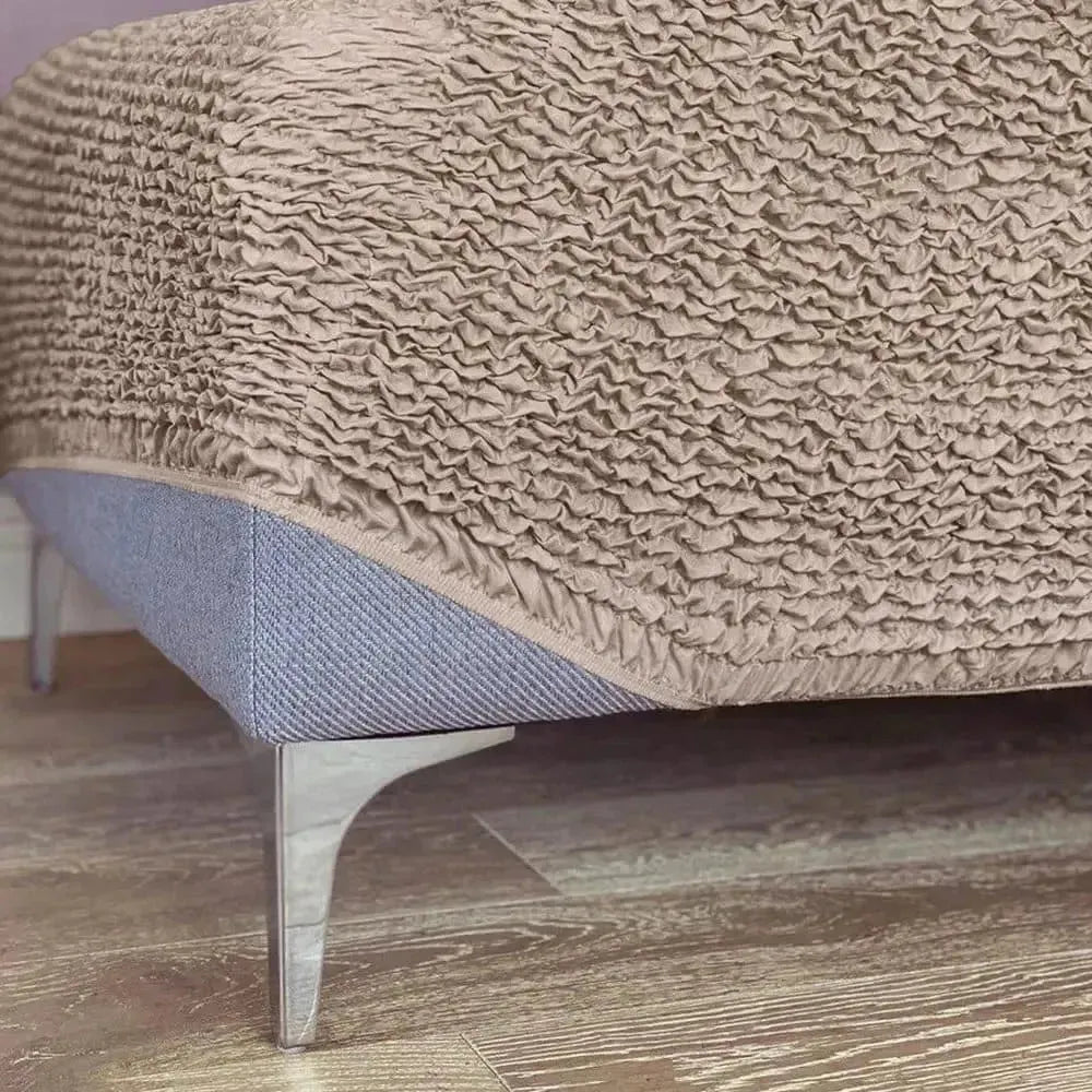 Small Ottoman Slipcover - Microfiber Collection - Perfect for Living Room, Bedroom, and Home Decor