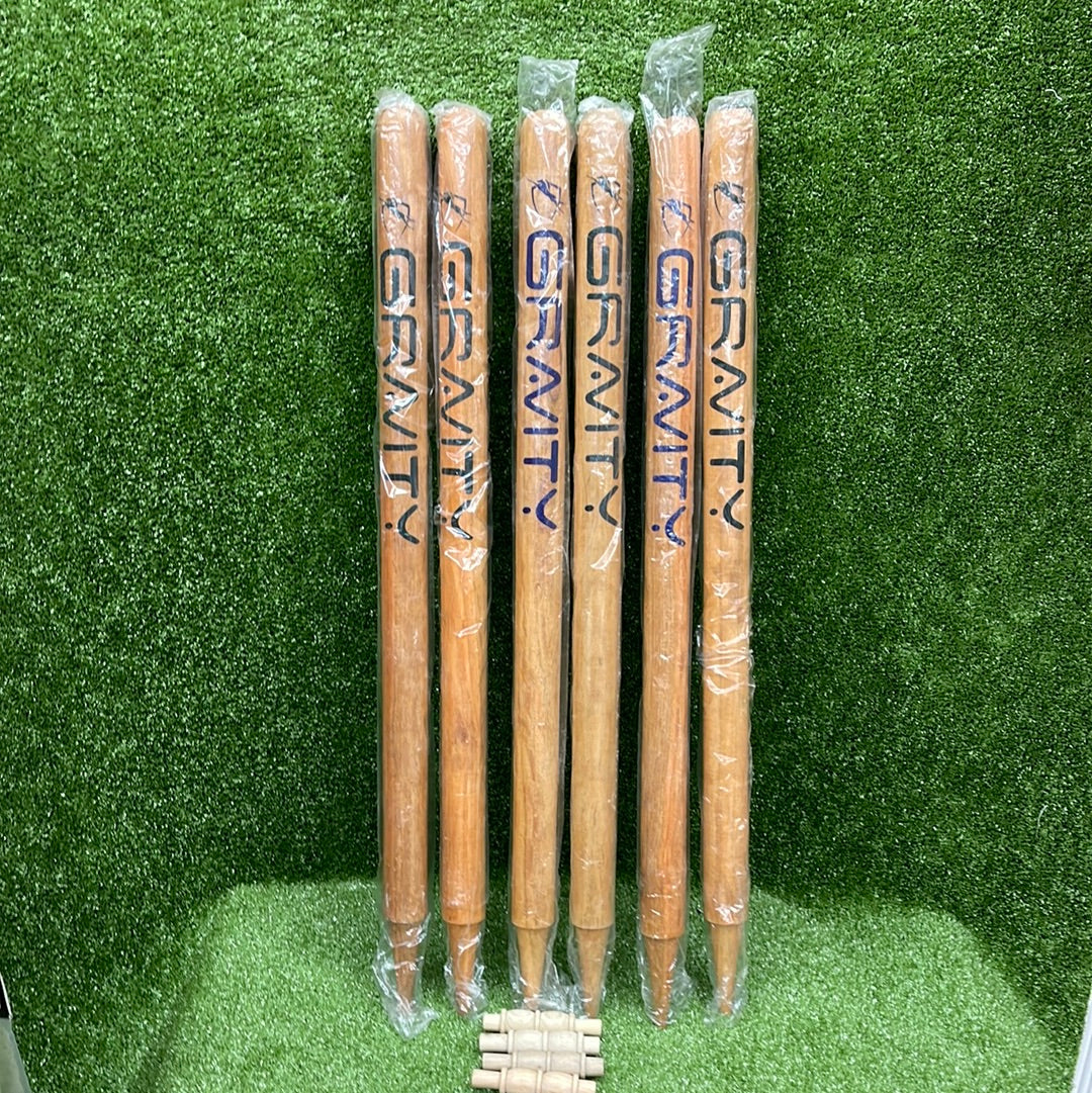 Premium Gravity Cricket Stumps Set - 6 Piece Professional Cricket Wickets for Outdoor Sports Practice & Backyard Games - Perfect for Cricket Training, Backyard Play, and School Sports Activities