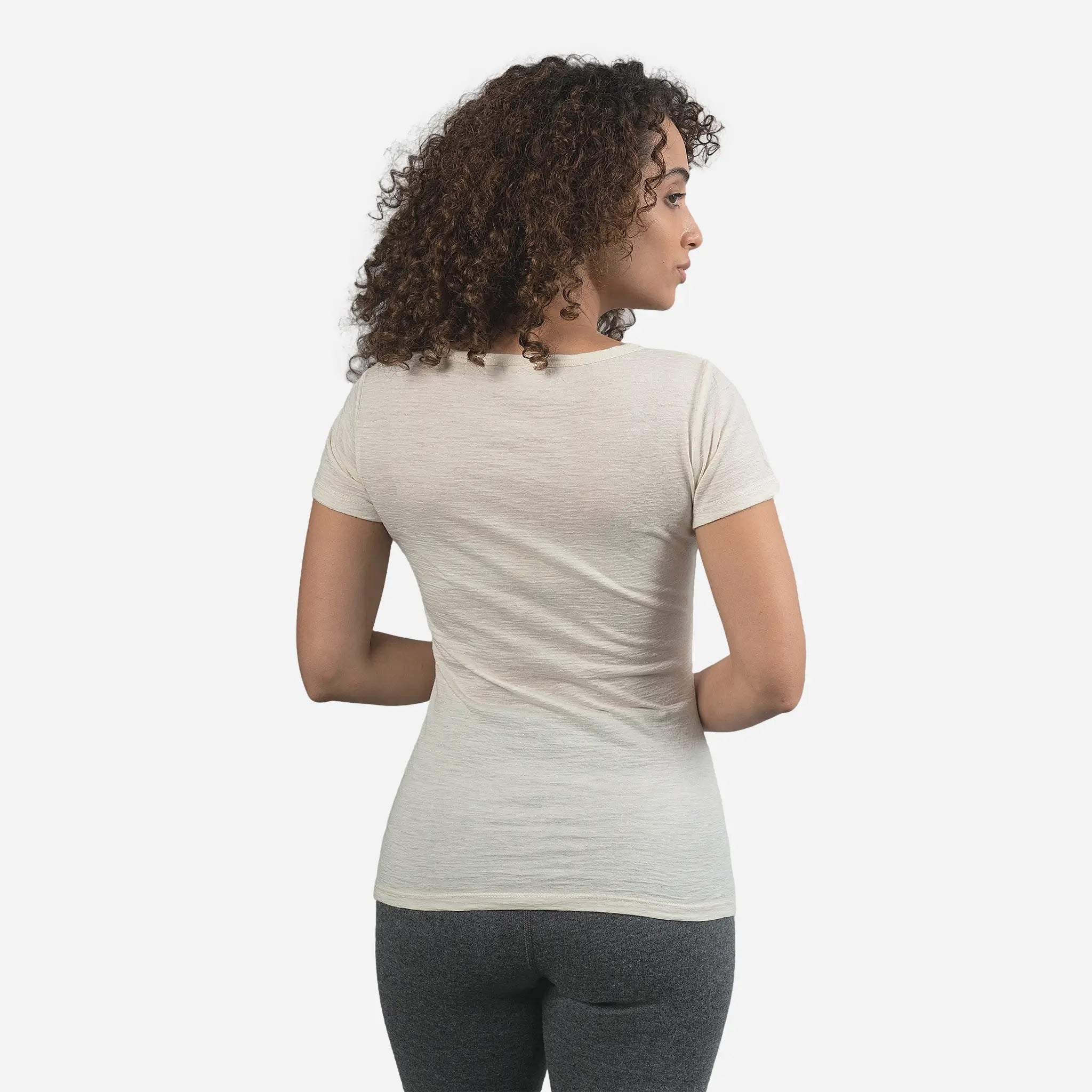 Ultralight 160 Women's Alpaca Wool V-Neck T-Shirt - Soft & Breathable for Travel, Hiking & Everyday Wear