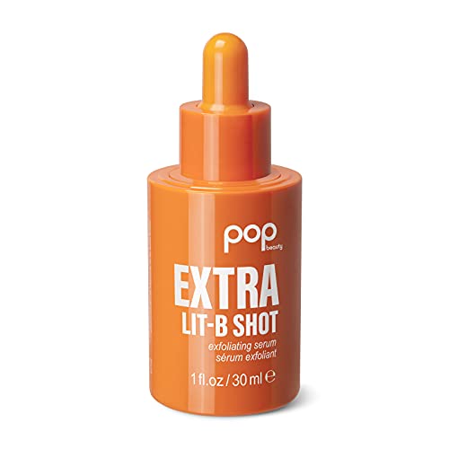 POPBEAUTY Extra Lit-B Shot Exfoliating Serum for Brightening & Smooth Skin - Vitamin B3 & Exfoliating Formula for Dark Spots & Uneven Texture - Perfect for Nighttime Skincare Routine & Glow Boosting