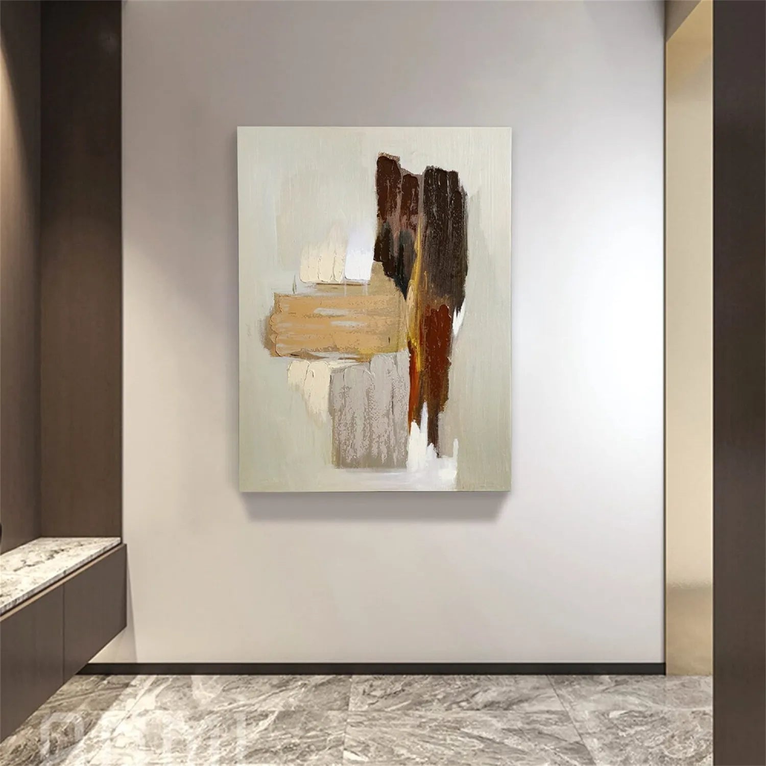 Abstract Painting #AB 197 - Modern Wall Art for Living Room, Bedroom & Office Decor | Handmade Canvas Artwork