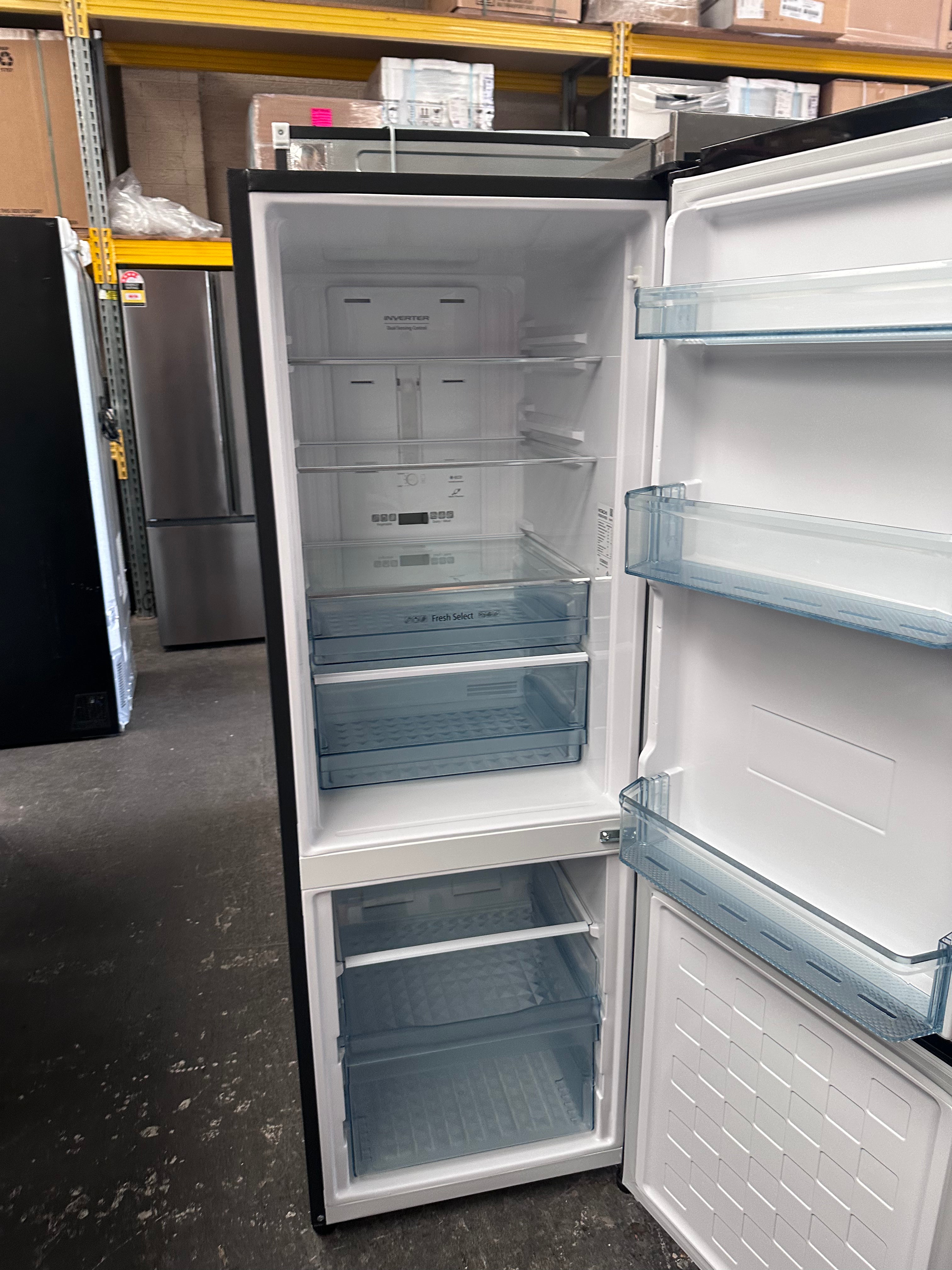 Hitachi 303L RB330PT9BSL Bottom Mount Refrigerator - Energy Efficient, Stainless Steel Finish [Factory Second] for Modern Kitchen & Small Apartment