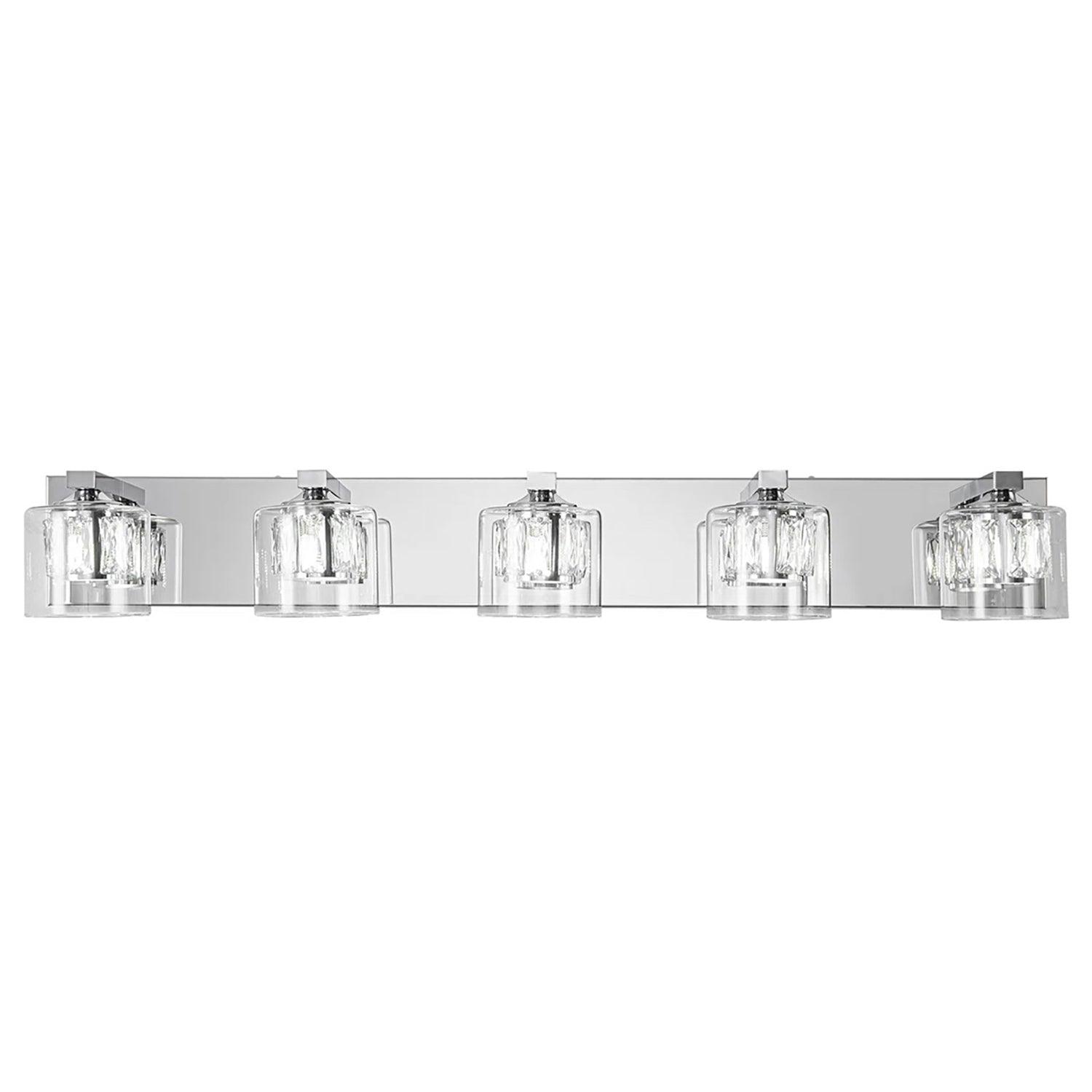 Kolt Modern 5-Light Bathroom Vanity Lighting Fixture - Elegant LED Vanity Light for Bathroom Mirror, Perfect for Modern Home Decor & Spa-Like Ambience