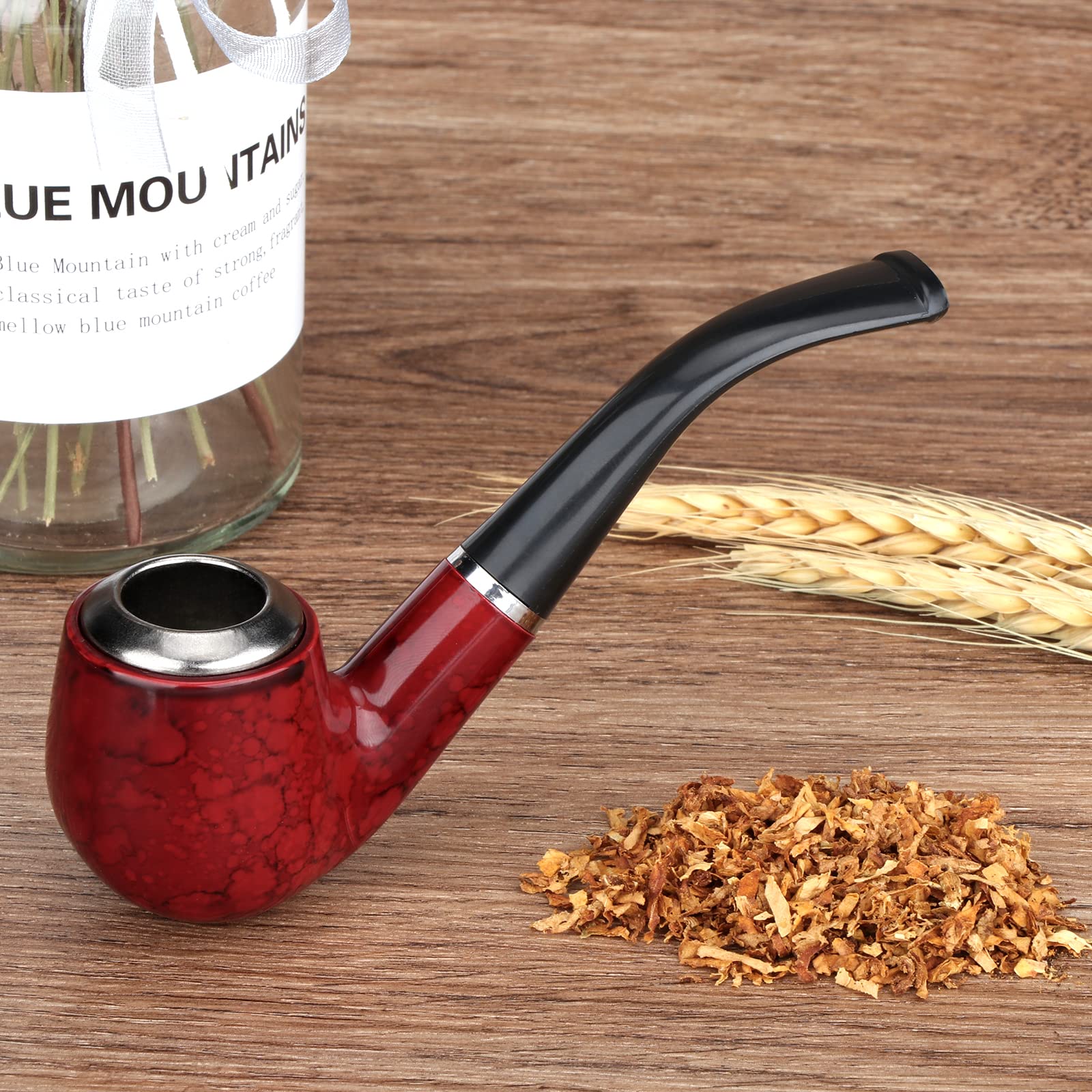 Scotte Captain Pipe Red Pipe - Premium Smoking Pipe for Tobacco & Herbs | Perfect for Relaxation & Social Gatherings