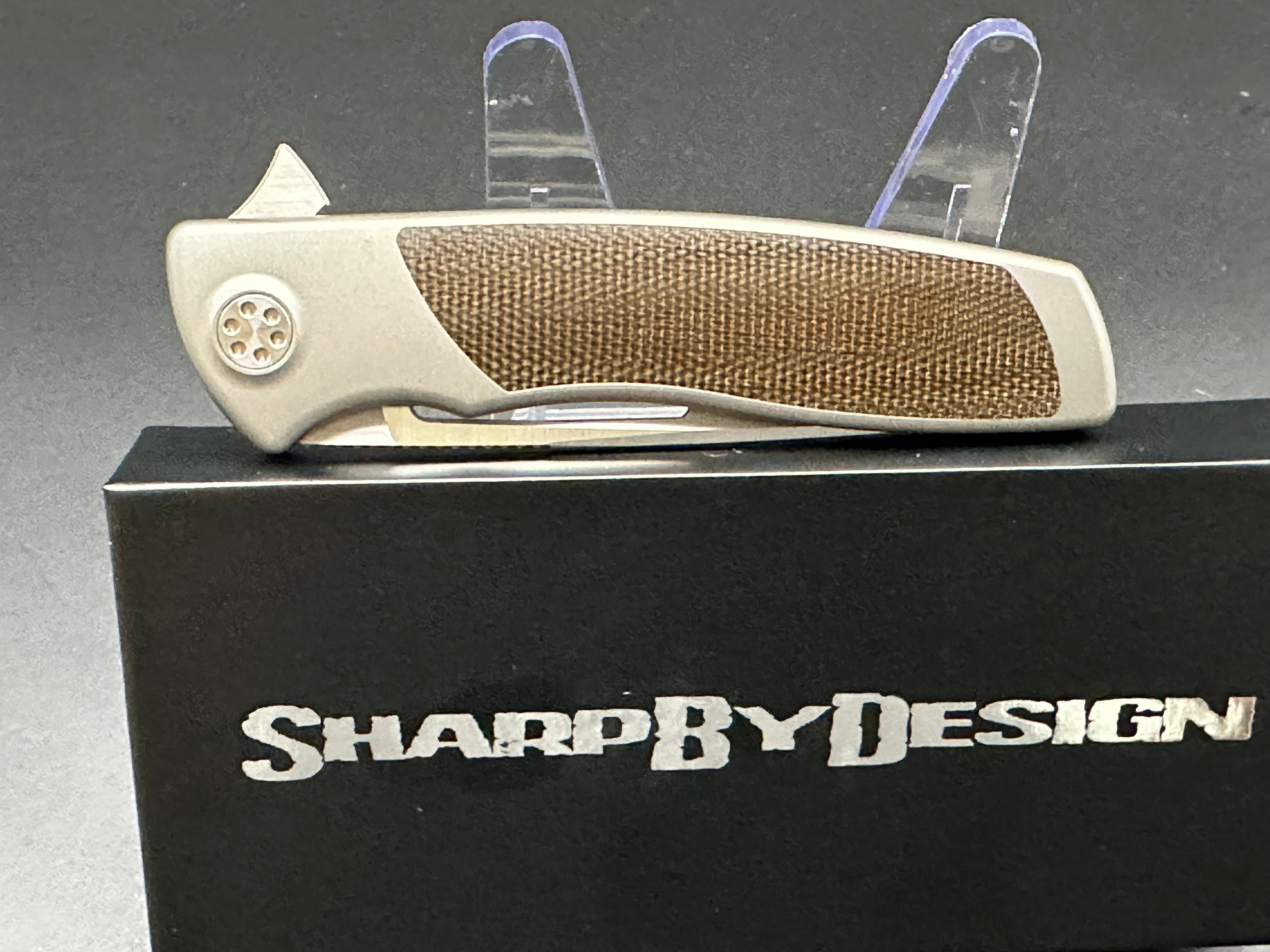 Sharp by Design Mini Evo Drop Point Knife - Premium EDC Folding Pocket Knife for Outdoor, Camping & Everyday Carry | Tactical Utility Blade with Ergonomic Grip