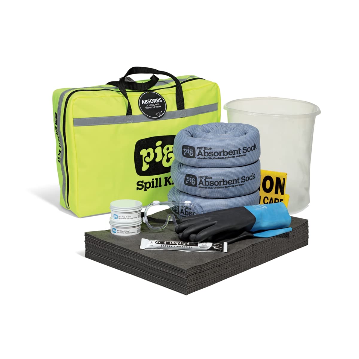 PIG Truck Spill Kit in Stowaway Bag | EPA-Compliant Oil & Chemical Absorbent | Emergency Leak Cleanup for Trucks, Trailers & Work Vehicles | Garage, Fleet & Roadside Use