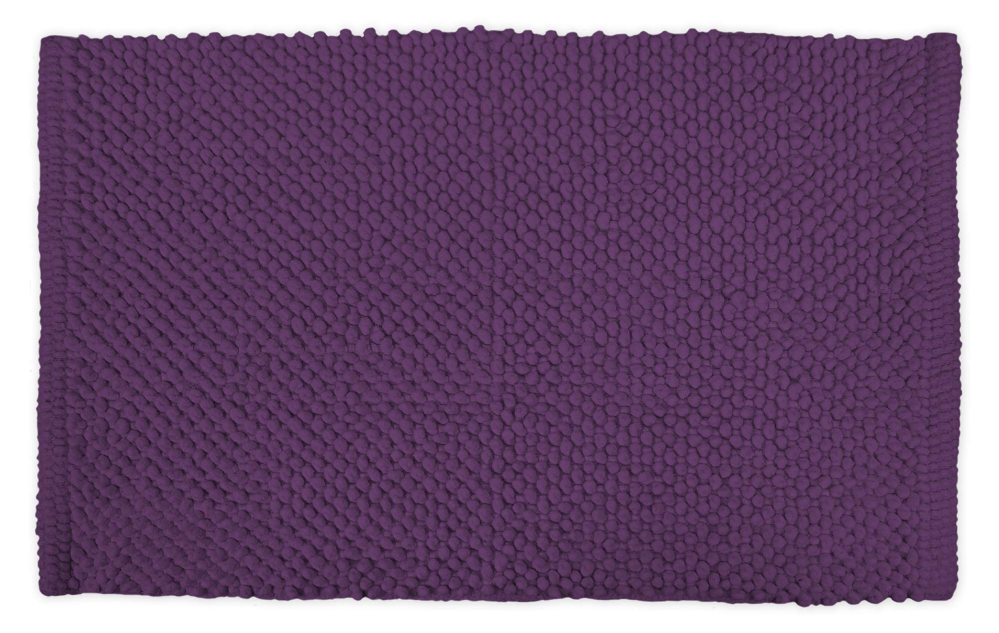 Soft Purple Microfiber Popcorn Bath Rug 17