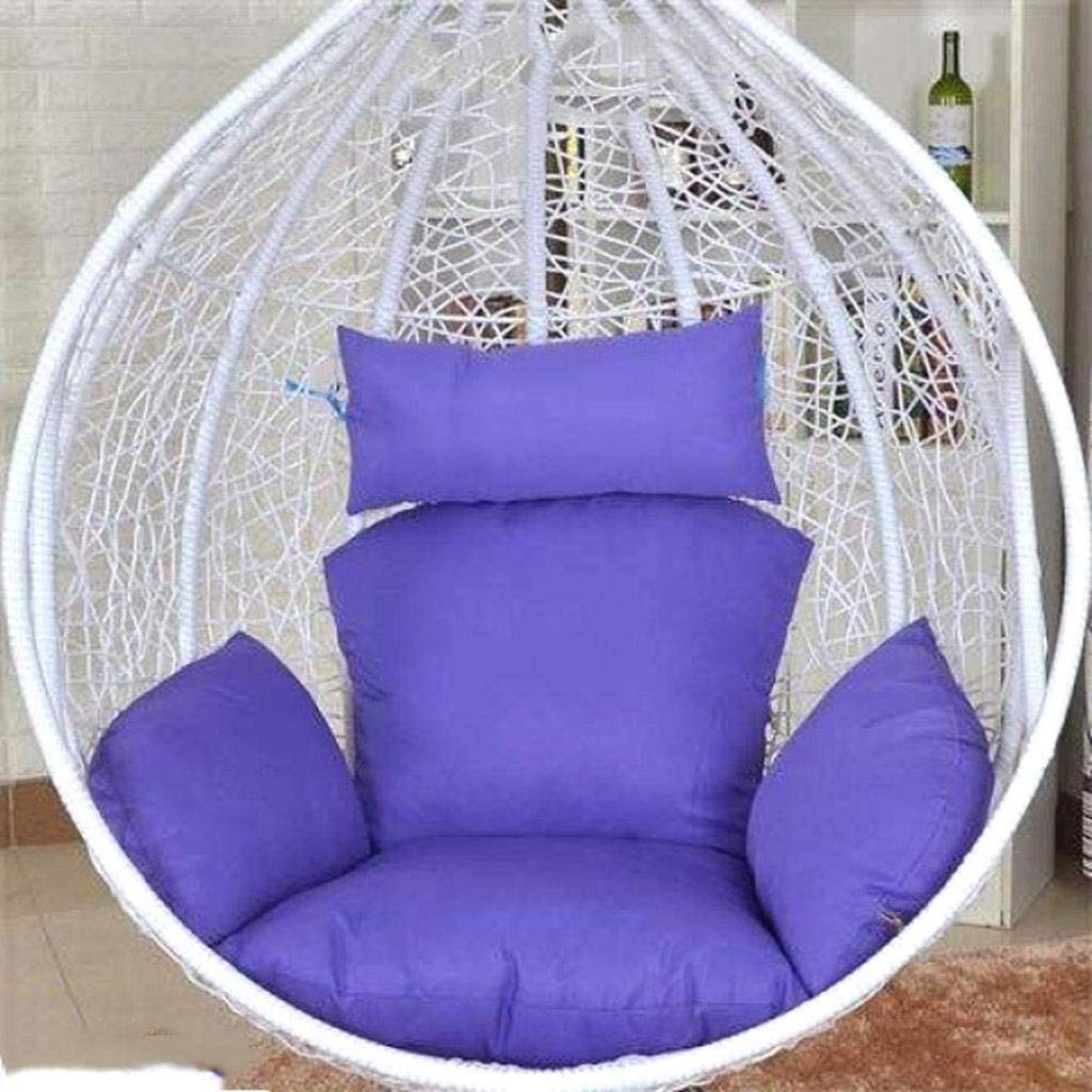 KWEE Thick Balcony Egg Nest Chair Cushions - Hanging Hammock Chair Pad & Basket Swing Seat Mat for Indoor/Outdoor Use - Patio, Backyard, Lawn, Garden - Blue - Perfect for Relaxing, Reading & Sunbathing