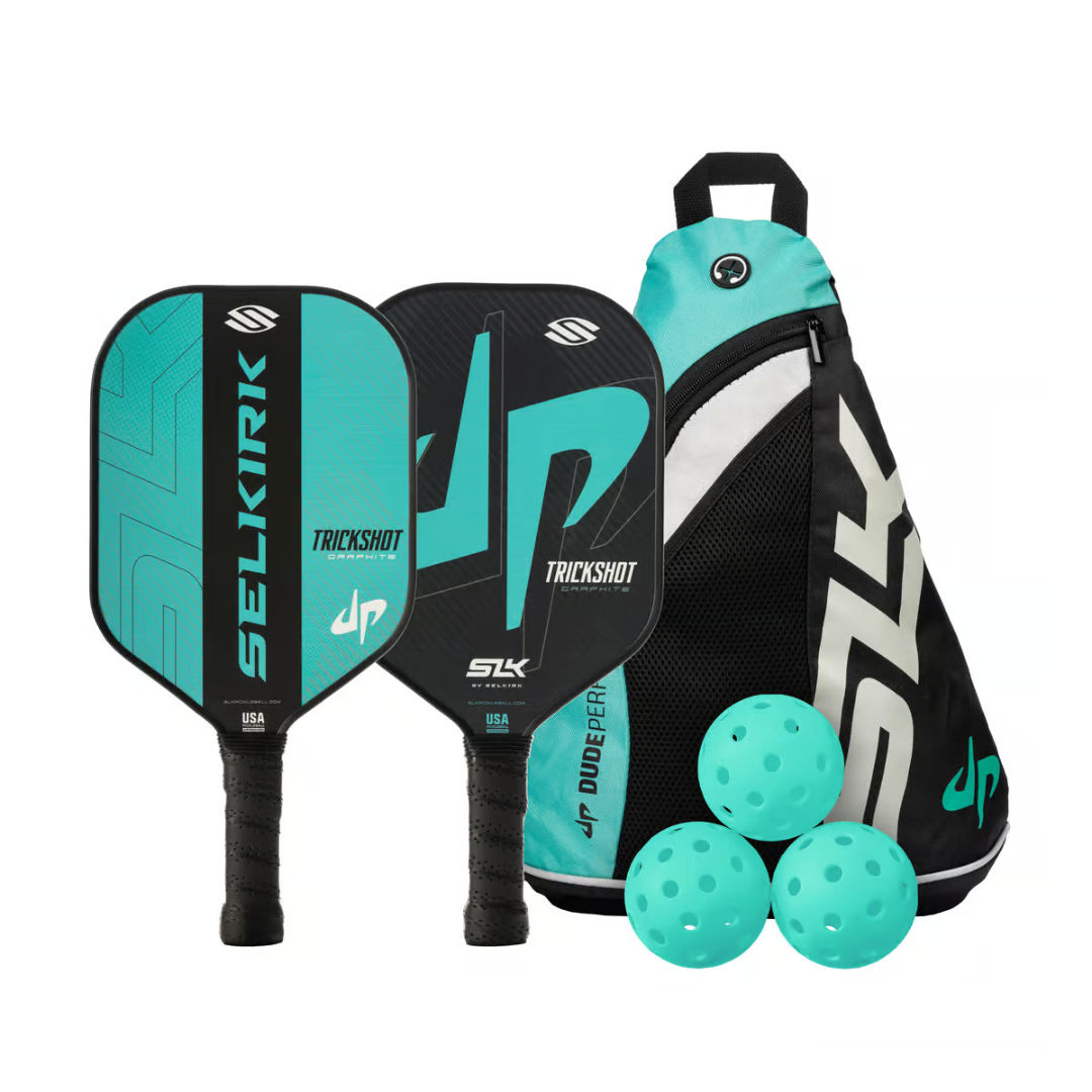 Selkirk SLK X Dude Perfect Trickshot Pickleball Paddle Set - Premium Pickleball Equipment for Competitive Play & Backyard Fun - Perfect for Tournaments, Family Games & Outdoor Activities