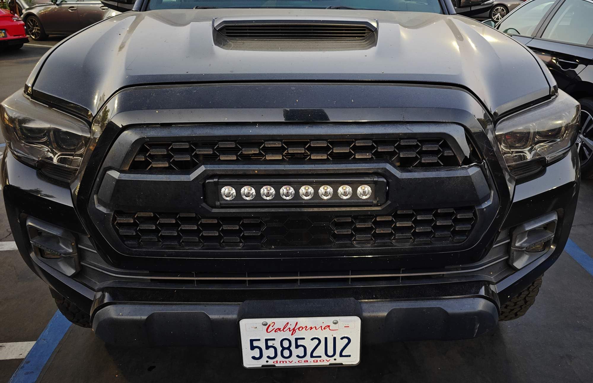 iJDMTOY 80W LED Light Bar Kit for 2016-2023 Toyota Tacoma - High Power Off-Road Lighting with TRD Grill Mount Brackets & Wiring Harness - Perfect for Night Driving, Camping, and Off-Road Adventures