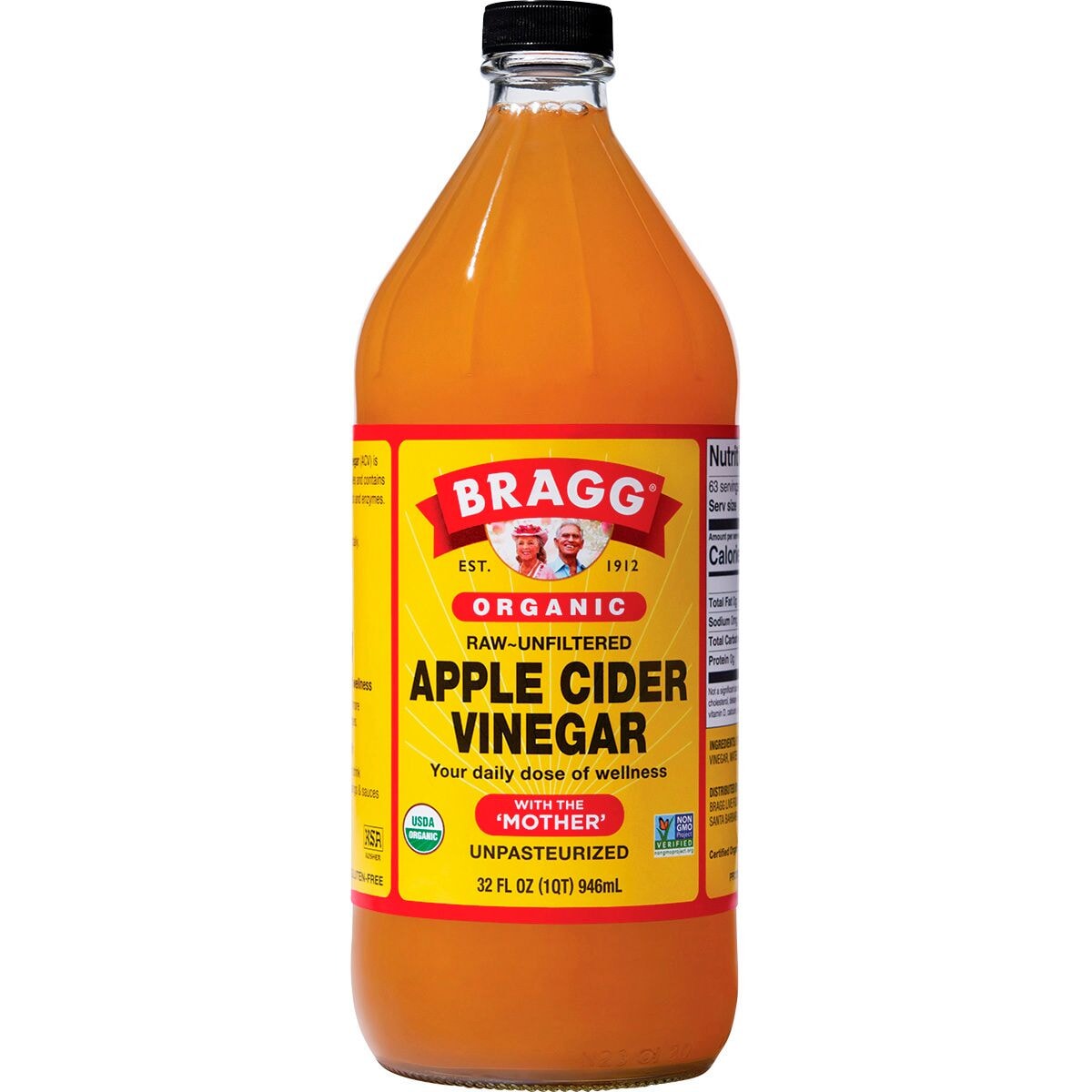 Bragg Organic Apple Cider Vinegar with Mother - Raw, Unfiltered, Gluten-Free - Supports Digestion & Weight Loss - Perfect for Salad Dressings, Detox Drinks & Home Remedies