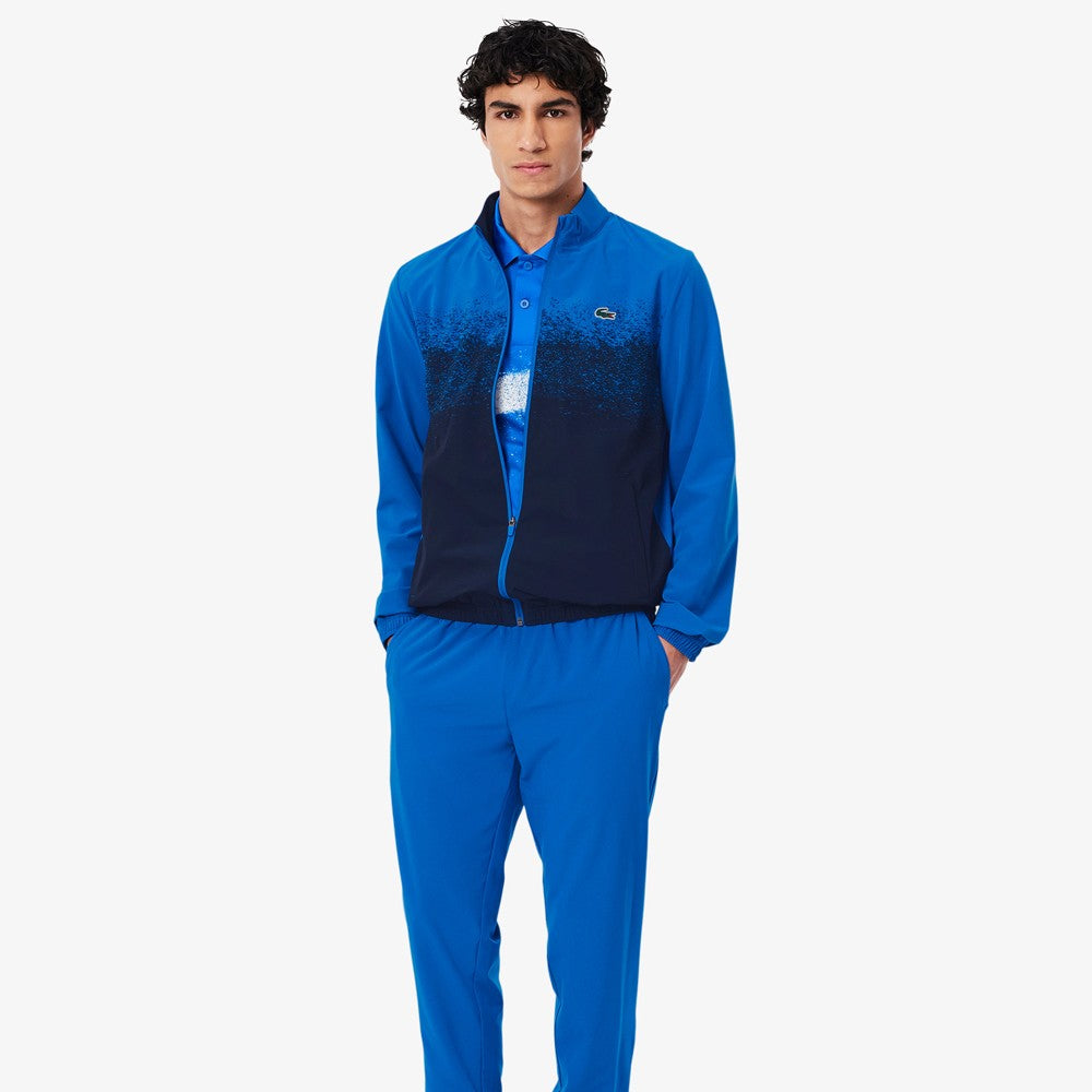 Lacoste Men's Novak Djokovic Tennis X Sweatsuit Set - Blue Athletic Jogger & Hoodie Outfit for Casual Wear & Sports Training