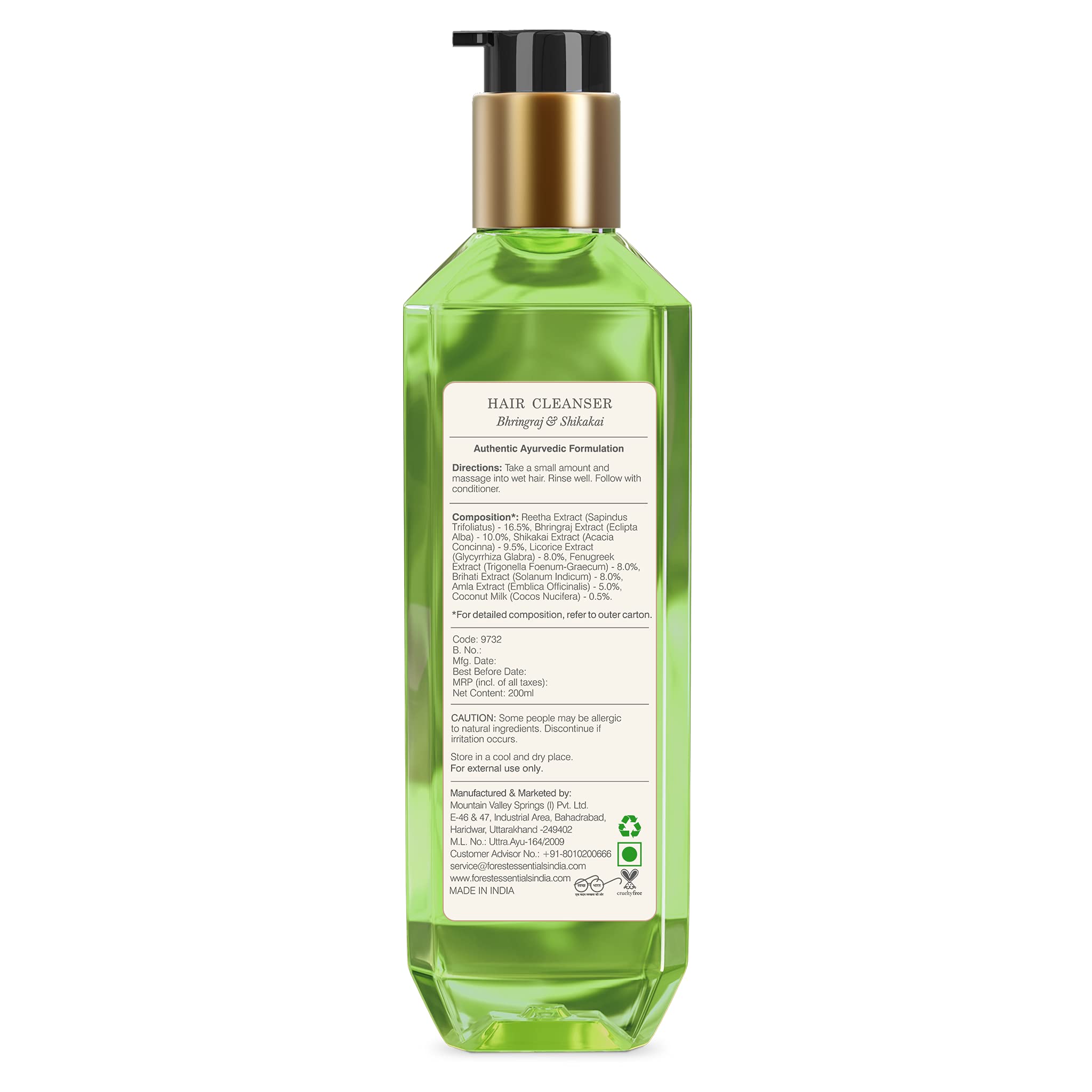Forest Essentials Travel Size Hair Cleanser with Amla, Honey & Mulethi - Natural Ayurvedic Shampoo for Shine & Scalp Health | Perfect for Travel, Gym & On-the-Go Hair Care