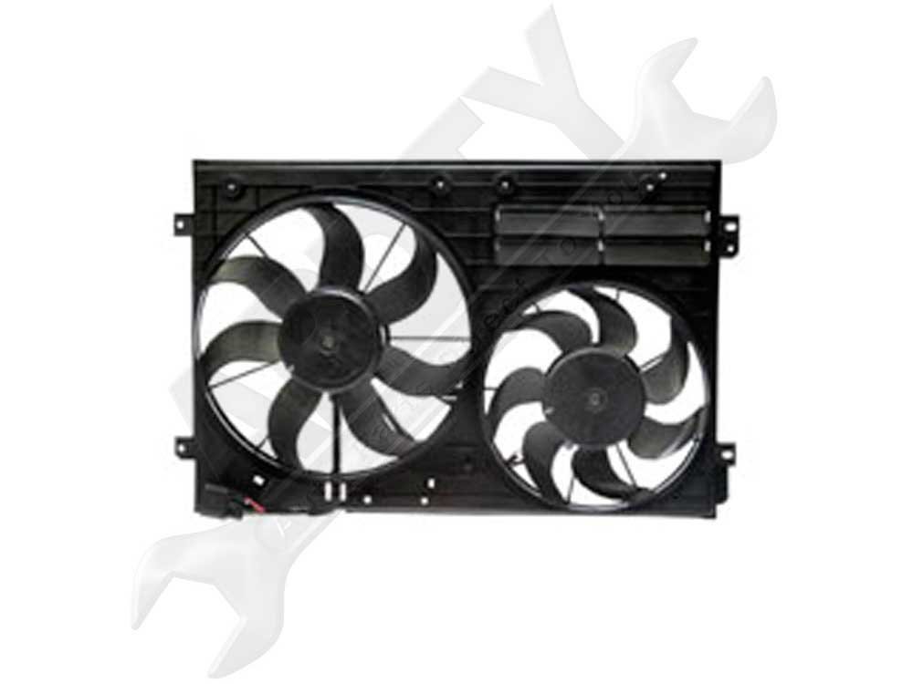 APDTY 731916 Dual Fan Assembly Without Controller - High Performance Cooling Replacement Part for Vehicles | Perfect for Engine Cooling & HVAC Systems