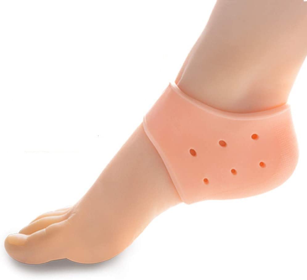 Spefez Silicone Heel Pads for Foot Pain Relief - Cushioned Heel Support Insoles for Women & Men - Half Heel Socks Combo for All-Day Comfort (Ideal for Work, Running & Standing Long Hours)