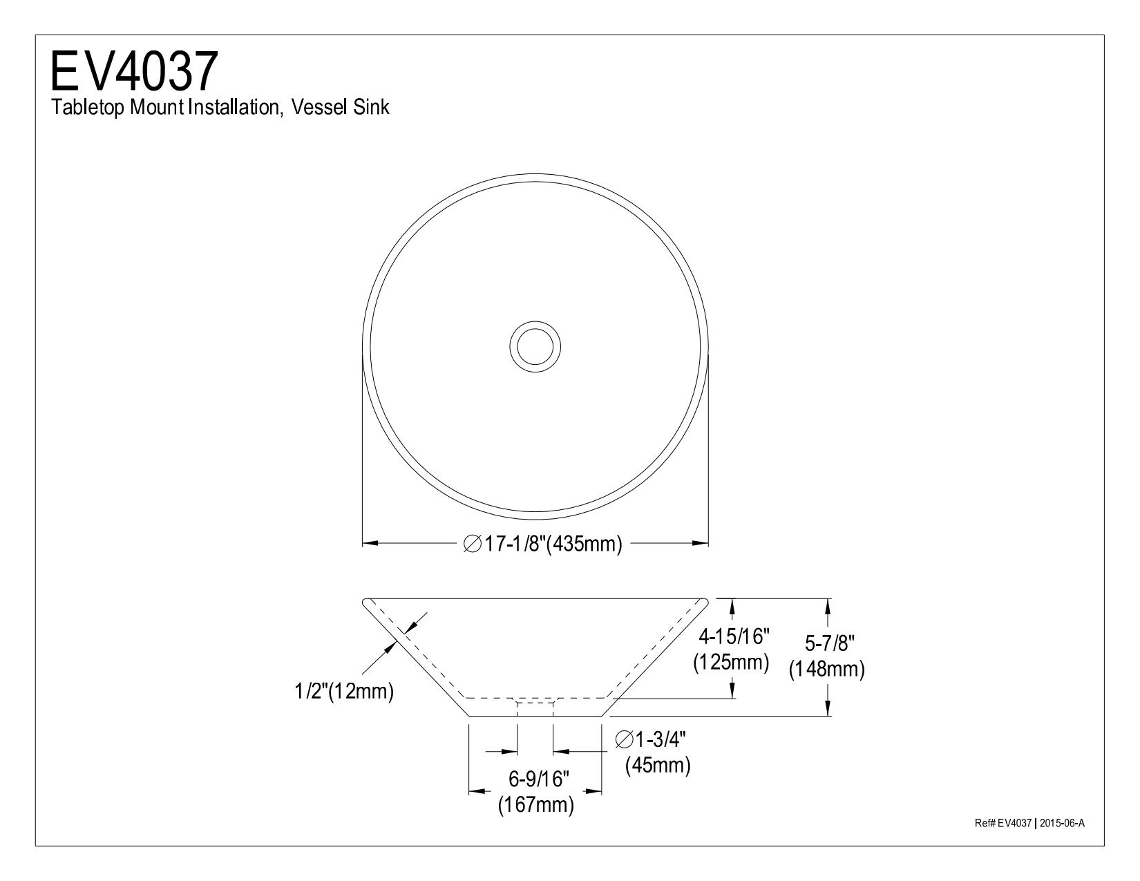 Kingston Brass EV4037 Soho Vitreous China Vessel Bathroom Sink - White | Modern Bathroom Vanity Upgrade for Small Spaces & Powder Rooms