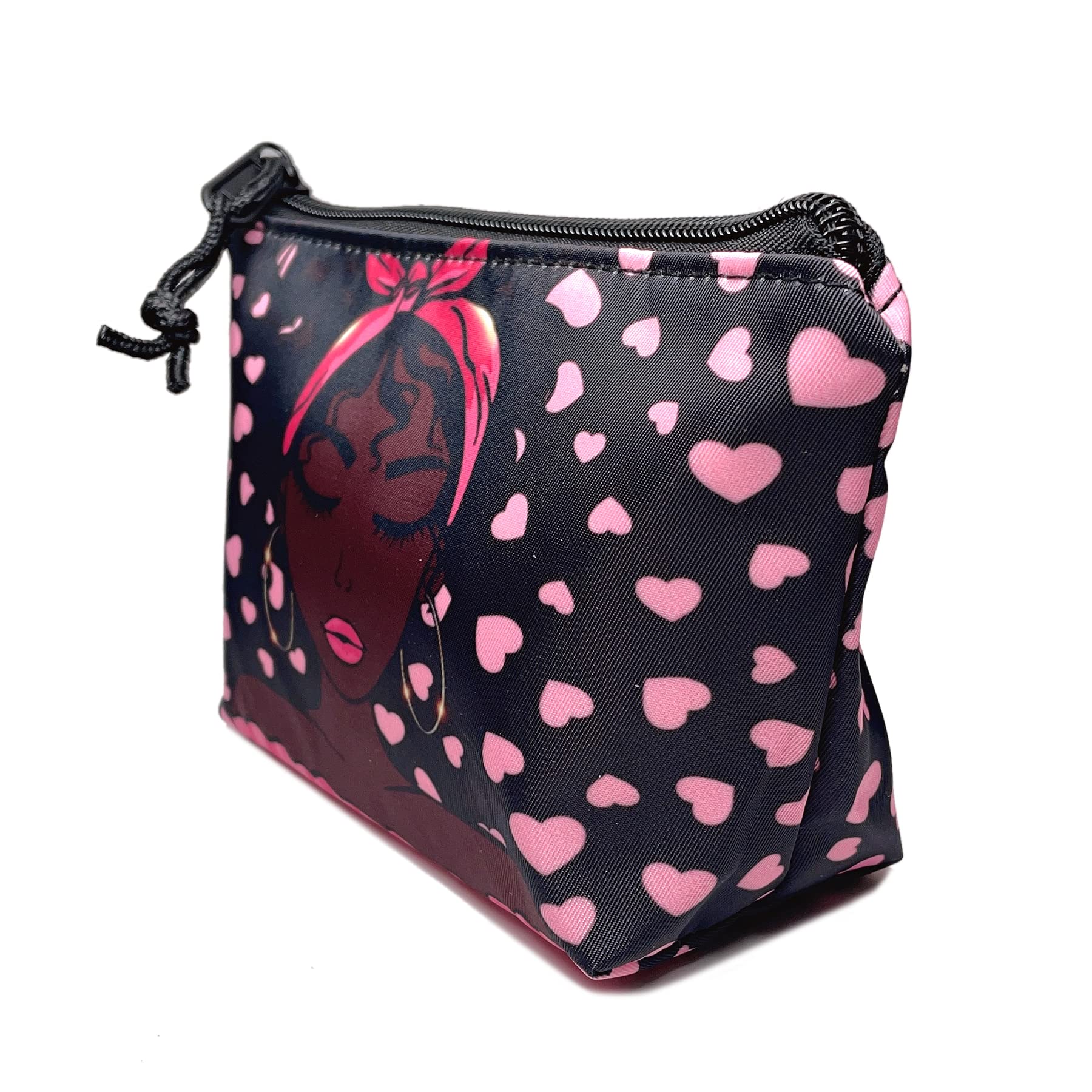 2-Piece Women's Toiletry Bag Set - African American Queen Travel Cosmetic Organizer, Melanin Queen Makeup Pouch & Pencil Case - Perfect for Travel, Gym, and Daily Beauty Storage