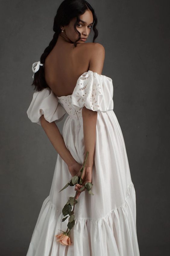 BHLDN Marina Gown - Elegant Lace Wedding Dress for Brides | Perfect for Beach Weddings & Romantic Ceremonies