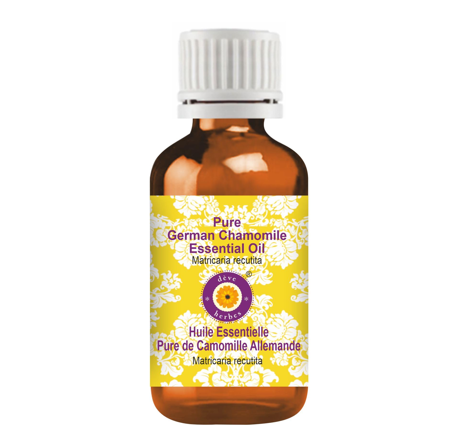 Pure German Chamomile Essential Oil (Matricaria recutita) - 100% Natural, Steam Distilled, 100ml (3.38 oz) - Perfect for Aromatherapy, Massage & Skin Care