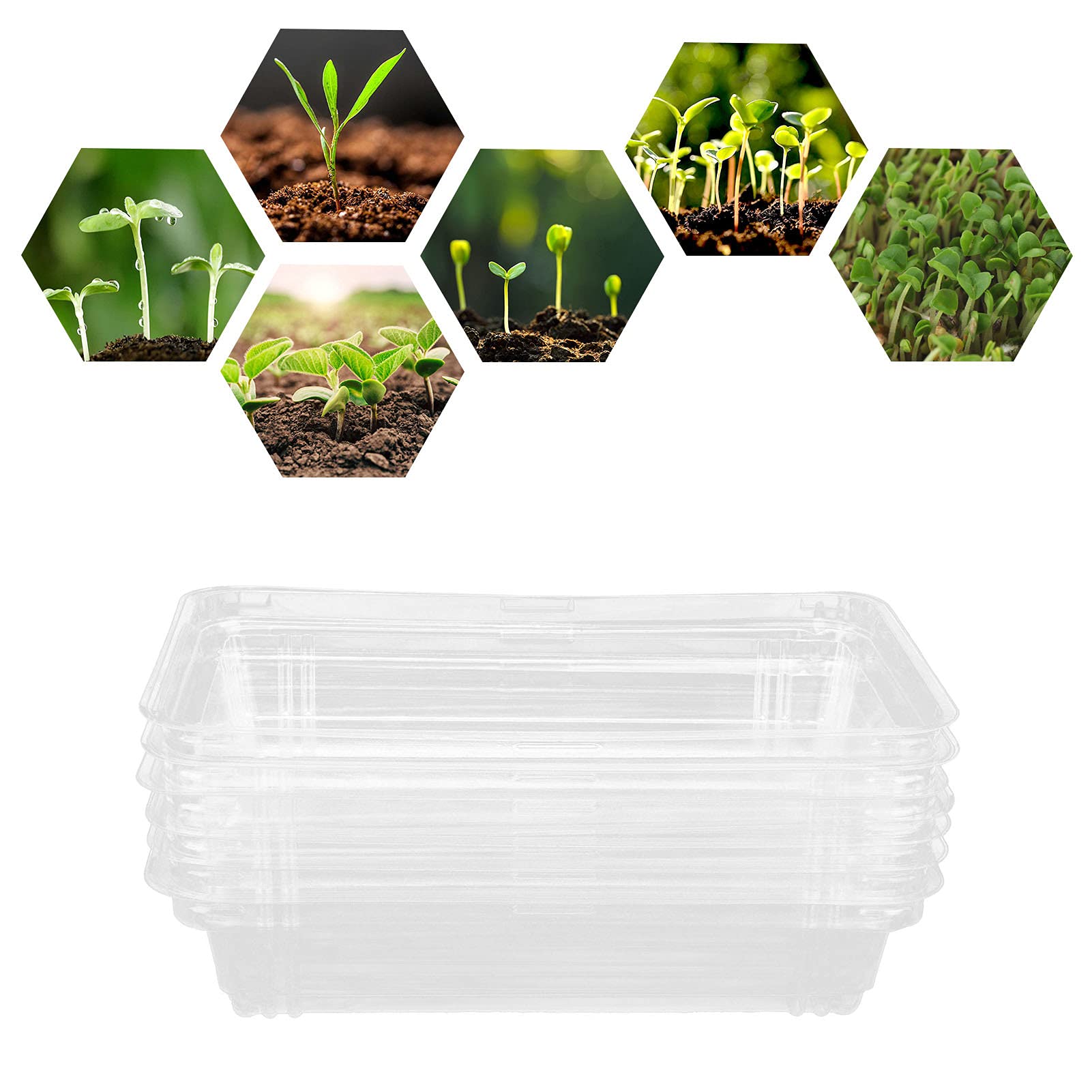 Hydroponic Plant Grow Tray - Reusable Seed Starter Kit with Drainage Holes for Indoor Herb Garden, Balcony Gardening & Microgreens Cultivation - Perfect for Homegrown Vegetables, Flowers & Organic Planting