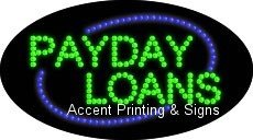 Payday Loans LED Sign - Flashing & Animated Business Signage - Energy Efficient & High Impact for Storefronts, Banks, and Financial Offices