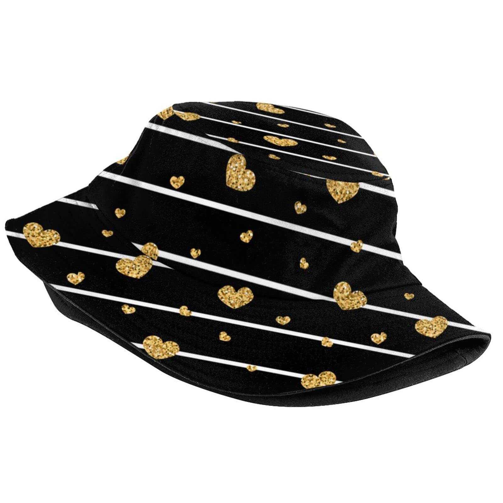 Valentine's Day Bucket Hat - Red Heart Print Summer Sun Hat for Women & Men, Wide Brim Beach Hat for Outdoor Travel, Picnic, and Festival | UV Protection & Fashion Accessory