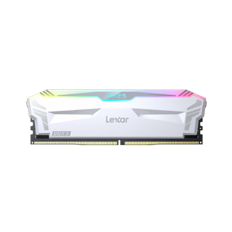 Lexar Ares RGB DDR5 6400MHz CL32 32GB (2x16GB) White Gaming RAM - High Performance Memory for PC Builds, Overclocking & Gaming Rigs