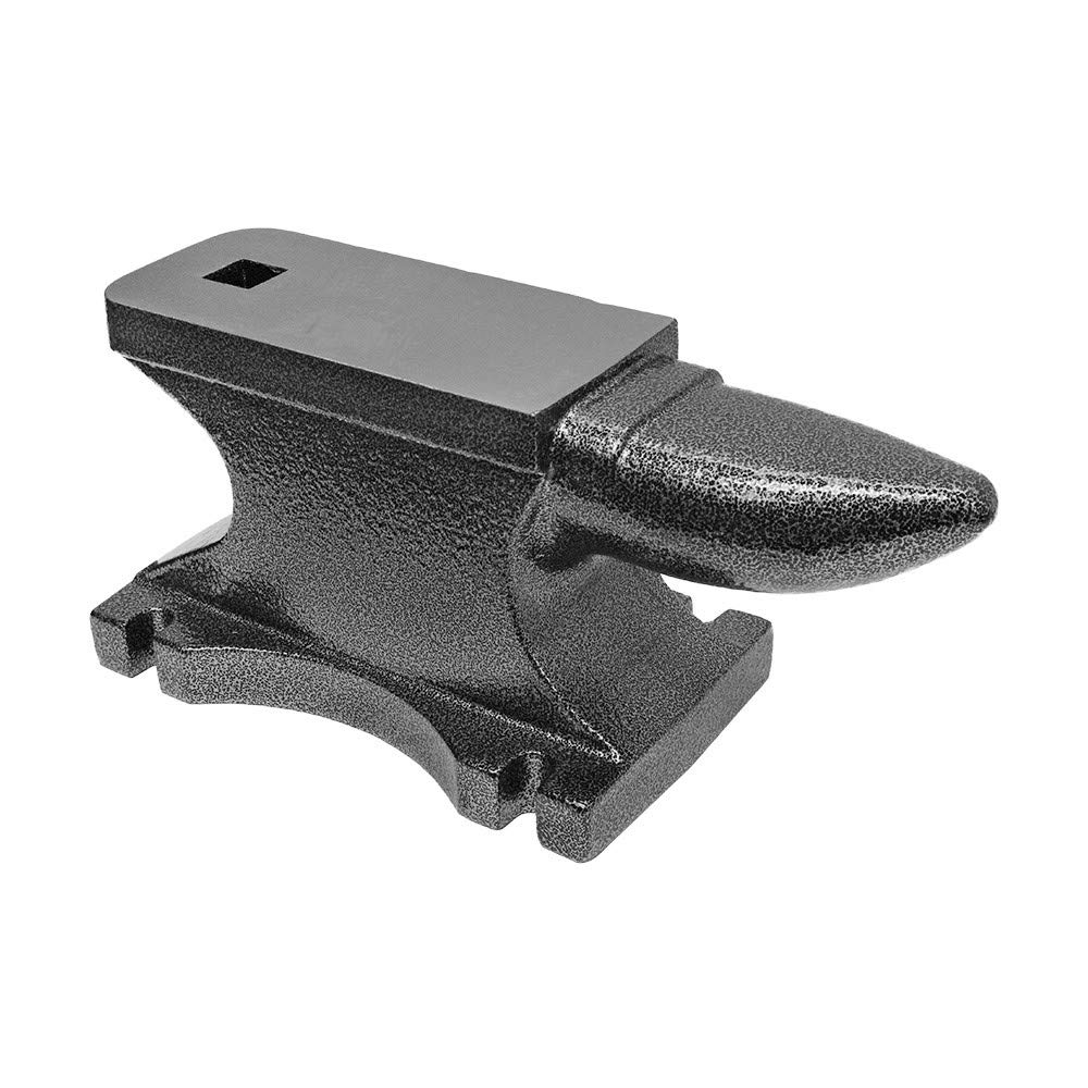 Prolinemax Blacksmith Cast Iron Heavy Duty 75 Lbs Anvil with Long Horn and Hardy Hole - Perfect for Metalworking, Forging, and DIY Blacksmith Projects