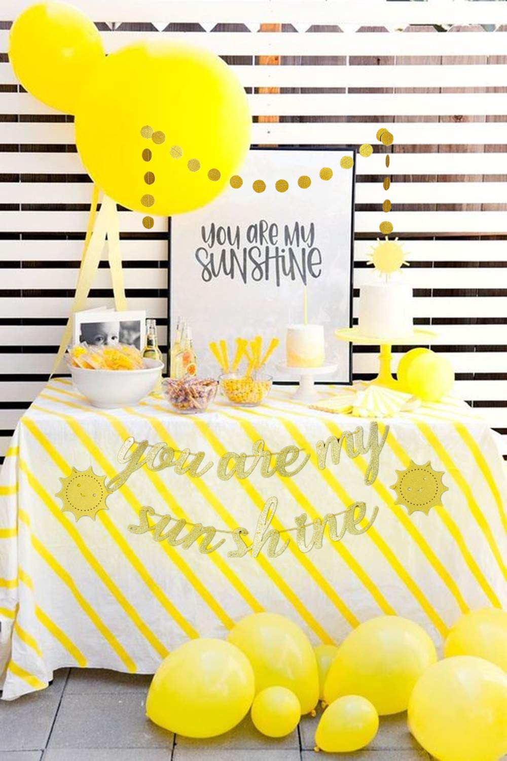 You Are My Sunshine Banner - Sun Themed Birthday Decoration for Baby Showers & Kids Parties - Perfect for Nursery, Birthday Backdrops & Photo Booths