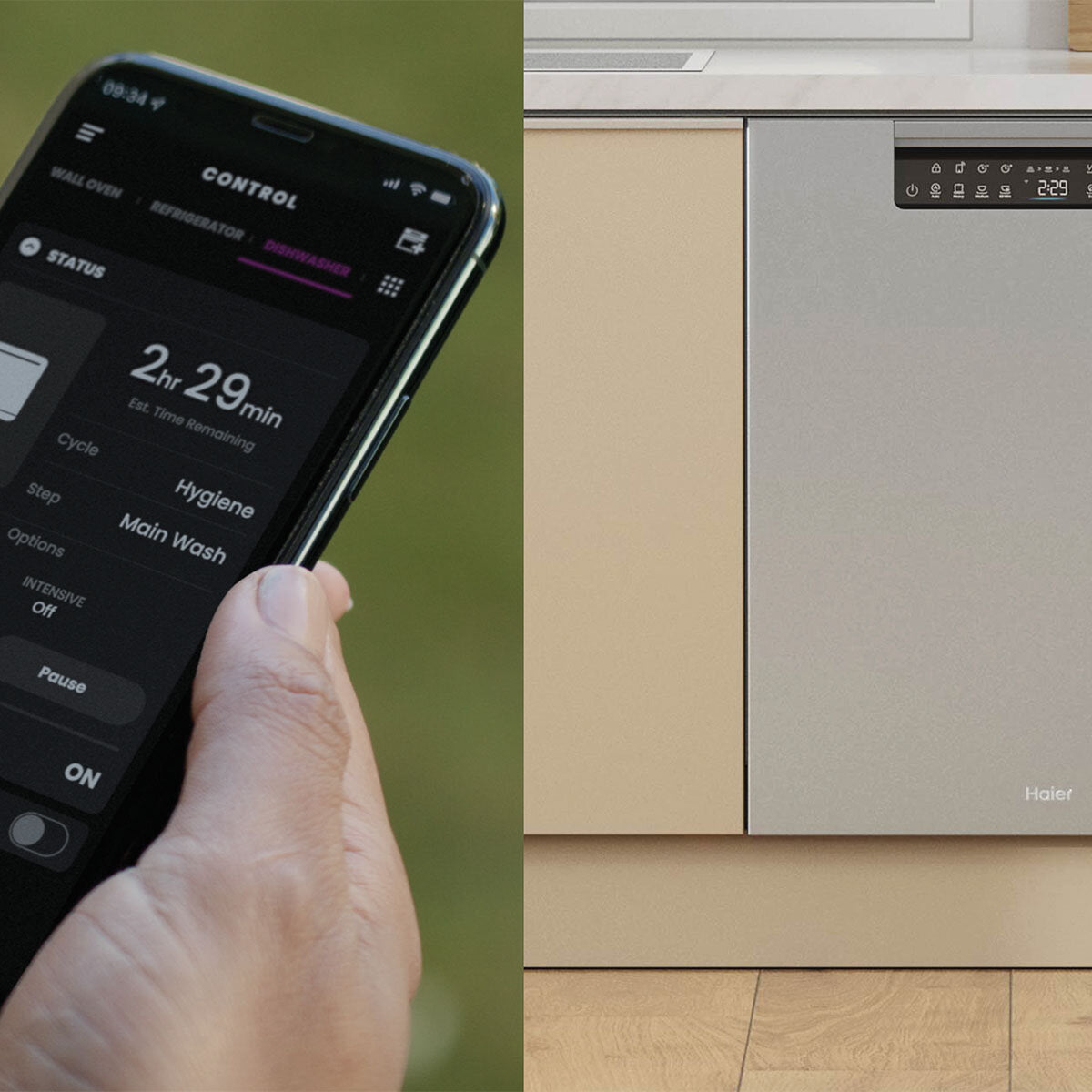 Haier 600 Series Built-In Dishwasher with Steam Function - 15 Place Settings, Stainless Steel Interior (HDW15U3S1) | Perfect for Modern Kitchens, Small Families & Energy-Efficient Homes