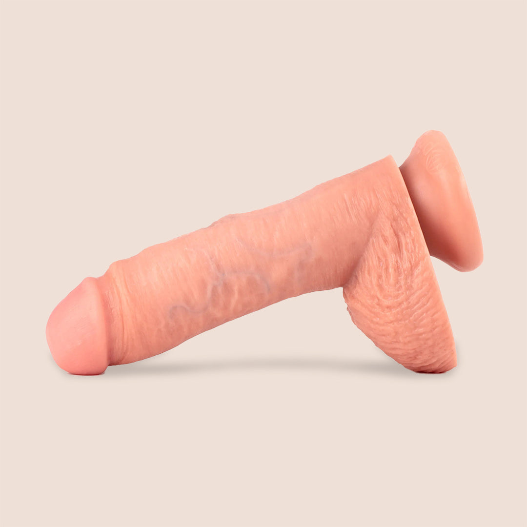 Ultra Realistic 8 Inch Dildo with Balls - Lifelike King Cock Adult Toy for Solo Play & Couples Use - Perfect for BDSM, Roleplay & Spicing Up Your Sex Life