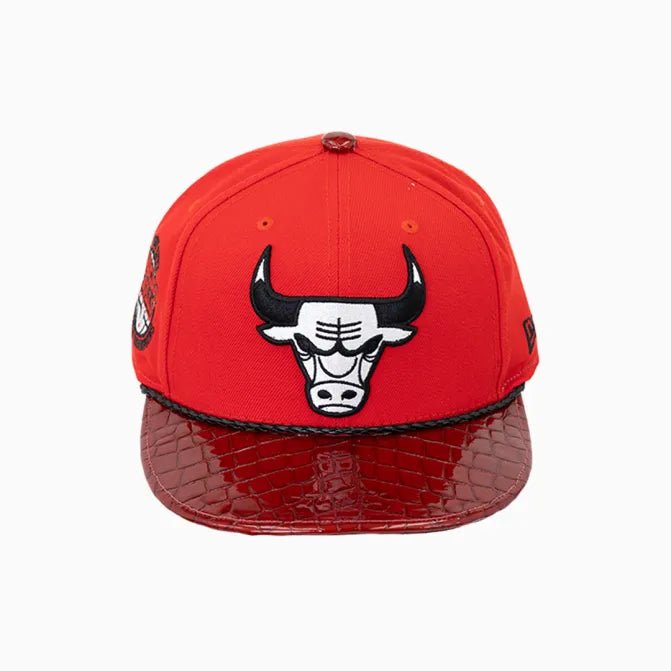 Breyer's Buck 50 Chicago Bulls NBA Snapback Hat with Genuine Leather Visor - Perfect for Basketball Games, Streetwear Fashion, and Sports Fans