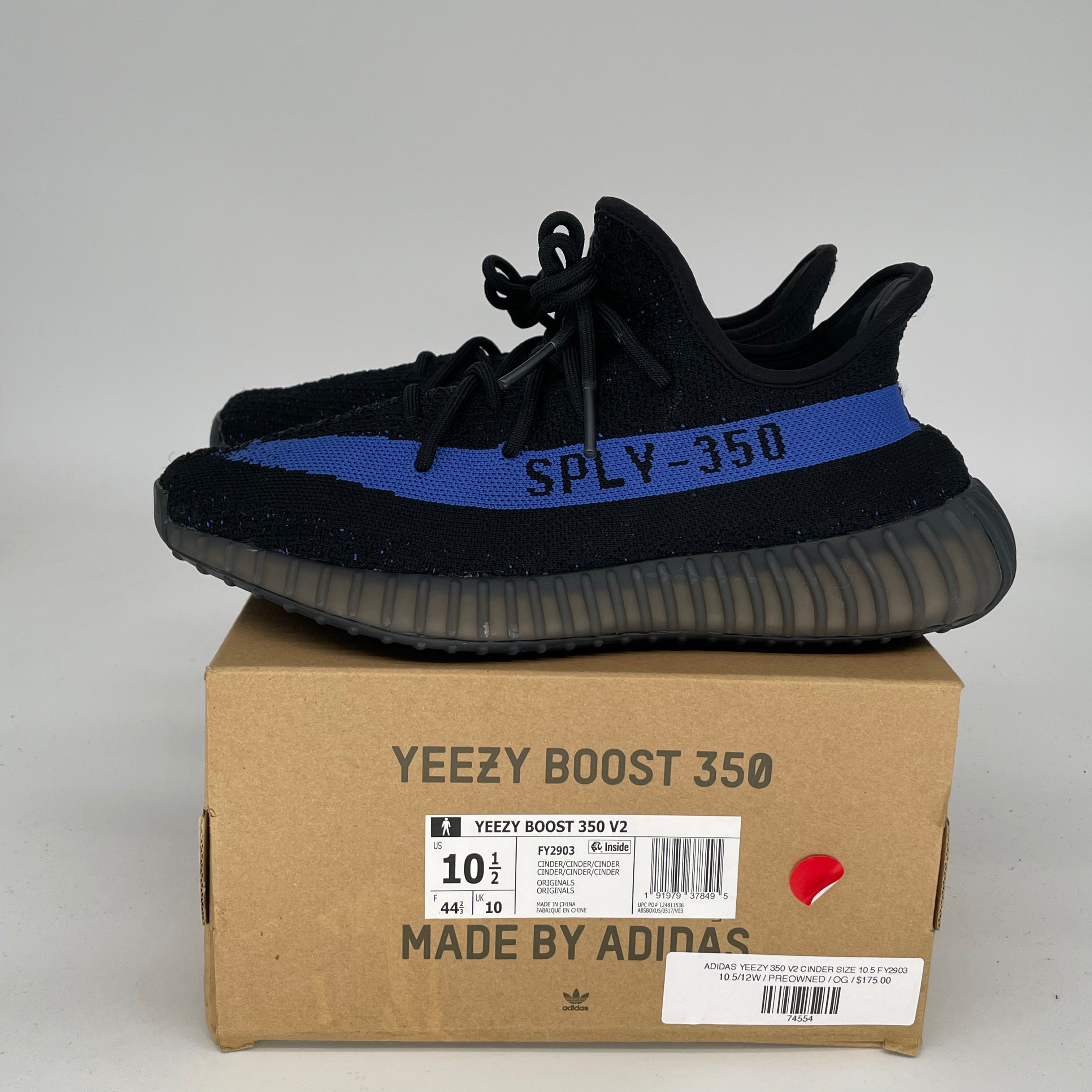Adidas Yeezy Boost 350 V2 Dazzling Blue Men's Running Shoes Size 10.5 - GY7164 | Comfortable Sneakers for Casual Wear, Gym & Street Style