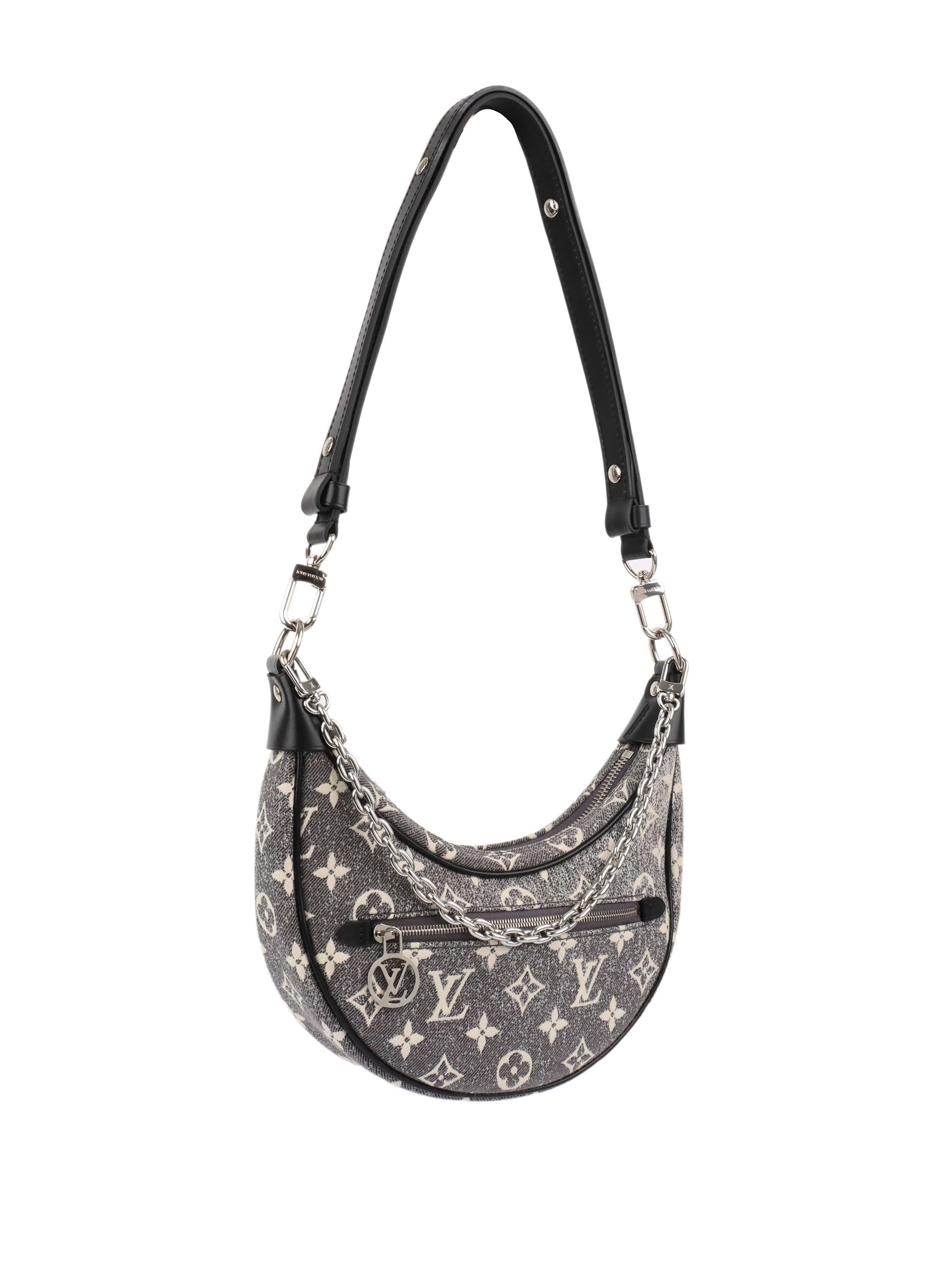 Louis Vuitton Black Denim Loop Bag - Stylish Designer Handbag for Women, Perfect for Everyday Use, Work & Travel Accessories
