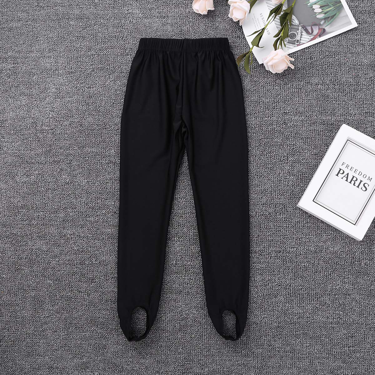FEESHOW Kids Ballet Dance Stirrup Tights - Stretchable Leggings for Boys & Girls - Gymnastics, Yoga, Workout & Sports - Perfect for Dance Class, Performance & Active Play
