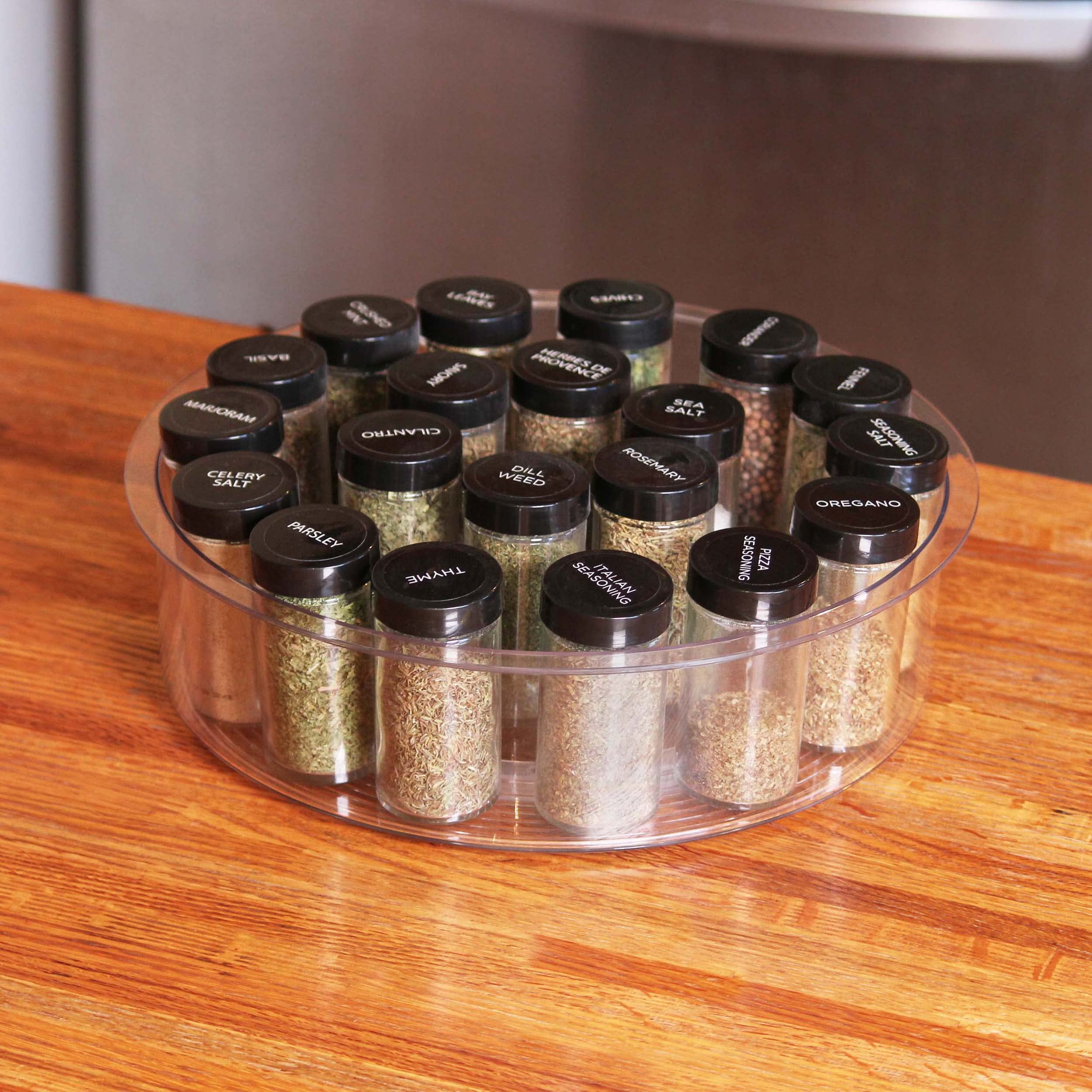 360-Degree Rotating Cabinet Lazy Susan Turntable Organizer - Clear Pantry Storage Spinner for Kitchen, Bathroom & Office (1-Pack) - Perfect for Spices, Cosmetics & Office Supplies Organization