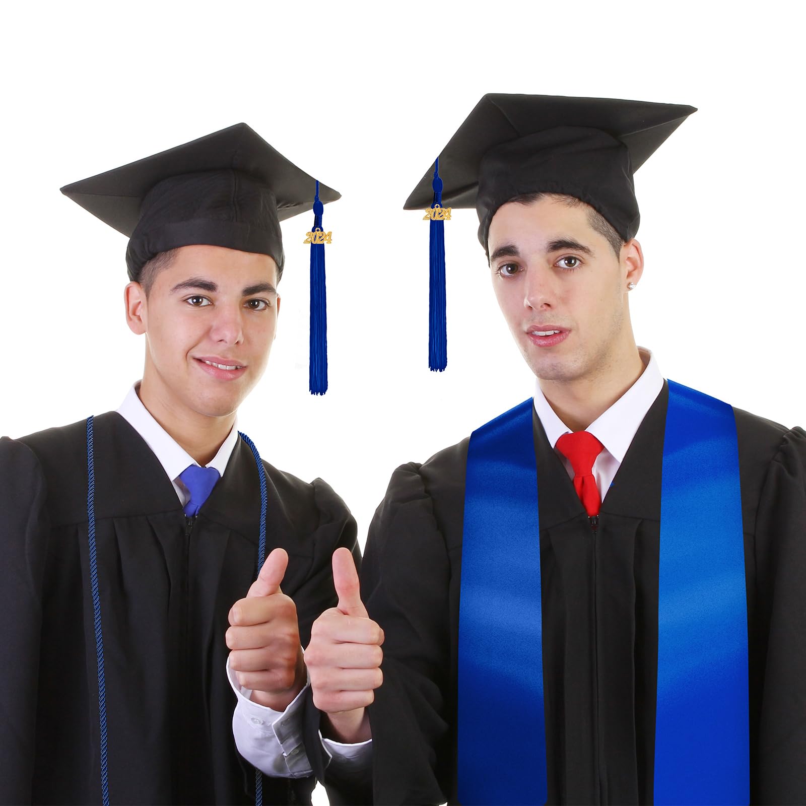 Syhood 4-Piece 2025 Unisex Graduation Set - Matte Gown, Cap, Tassel & Stole with Honor Cord | High School & College Commencement Ceremony Outfit