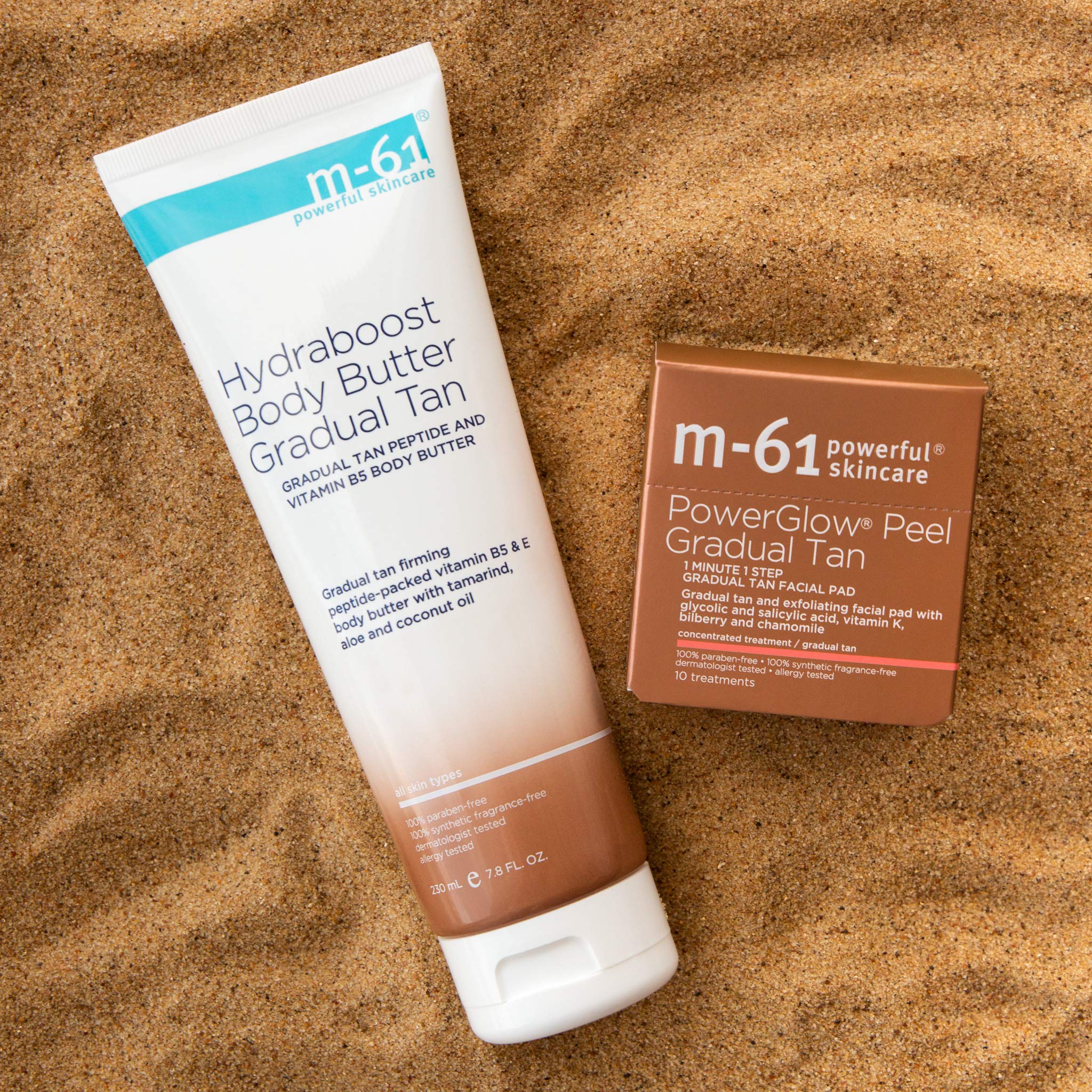 M-61 Hydraboost Body Butter Gradual Tan - Unscented Hydrating & Firming Self Tanner with Peptides, Plankton Extract & Vitamin B5 | Natural Sunless Tan for Smooth, Glowing Skin | Perfect for Dry Skin & Pre-Vacation Prep