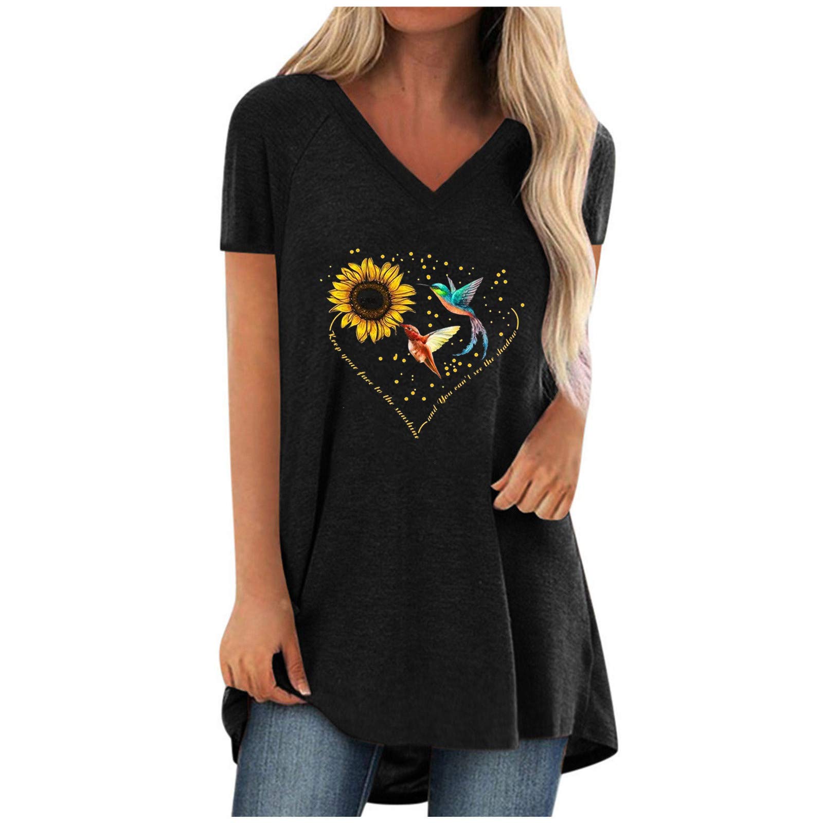 Vintage Graphic T-Shirts for Women - Oversized Round Neck Short Sleeve Casual Blouse - Fashionable Flowy Tops for Everyday Wear, Street Style & Summer Outfits