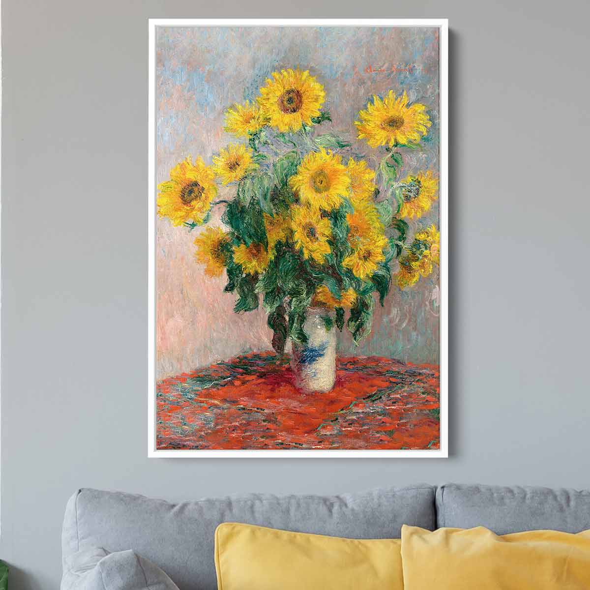 Yellow Sunflowers Wall Art Canvas Print - Vibrant Floral Home Decor for Living Room, Bedroom & Office - Perfect Gift for Housewarming & Birthday