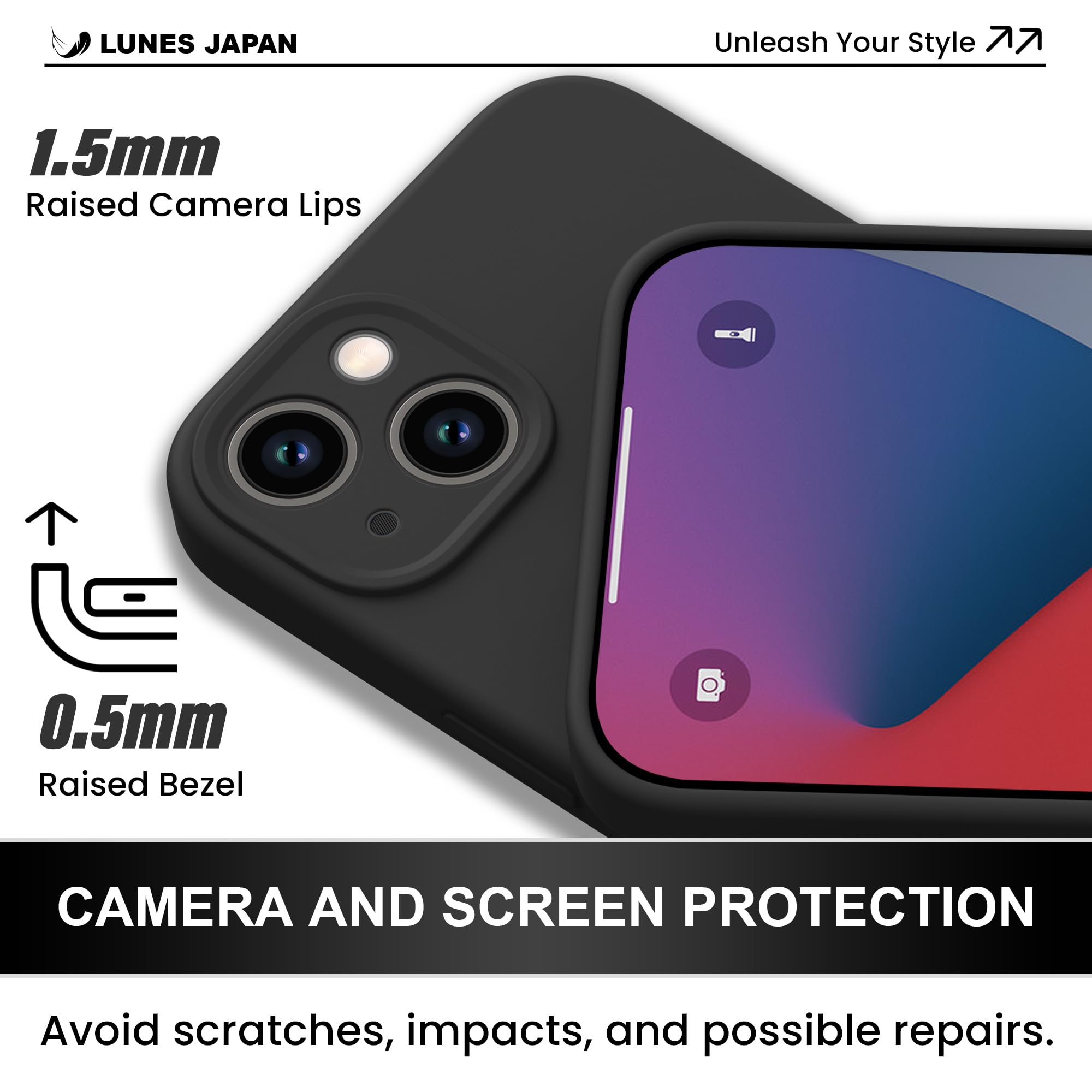 Magnetic iPhone 14 Case with MagSafe Compatibility - Shockproof Silicone Cover with Camera Protection, Anti-Fingerprint & Wireless Charging (Dark Gray) - Perfect for Daily Use, Travel & Outdoor Activities