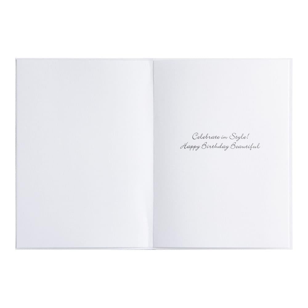 Elegant White Floral Handbag Birthday Card - Perfect for Women's Birthday Gifts, Anniversary & Special Occasions