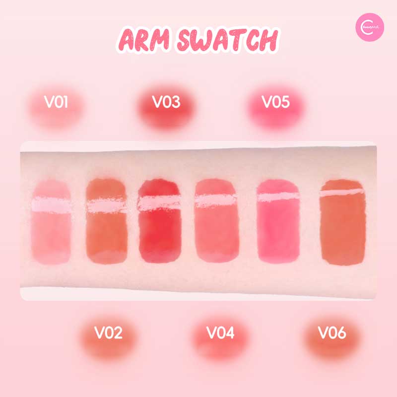 VEECCI Crystal Gloss Lip Tint - Long Lasting Hydrating Lip Stain with Shine | Perfect for Everyday Wear, Date Night & Makeup Looks
